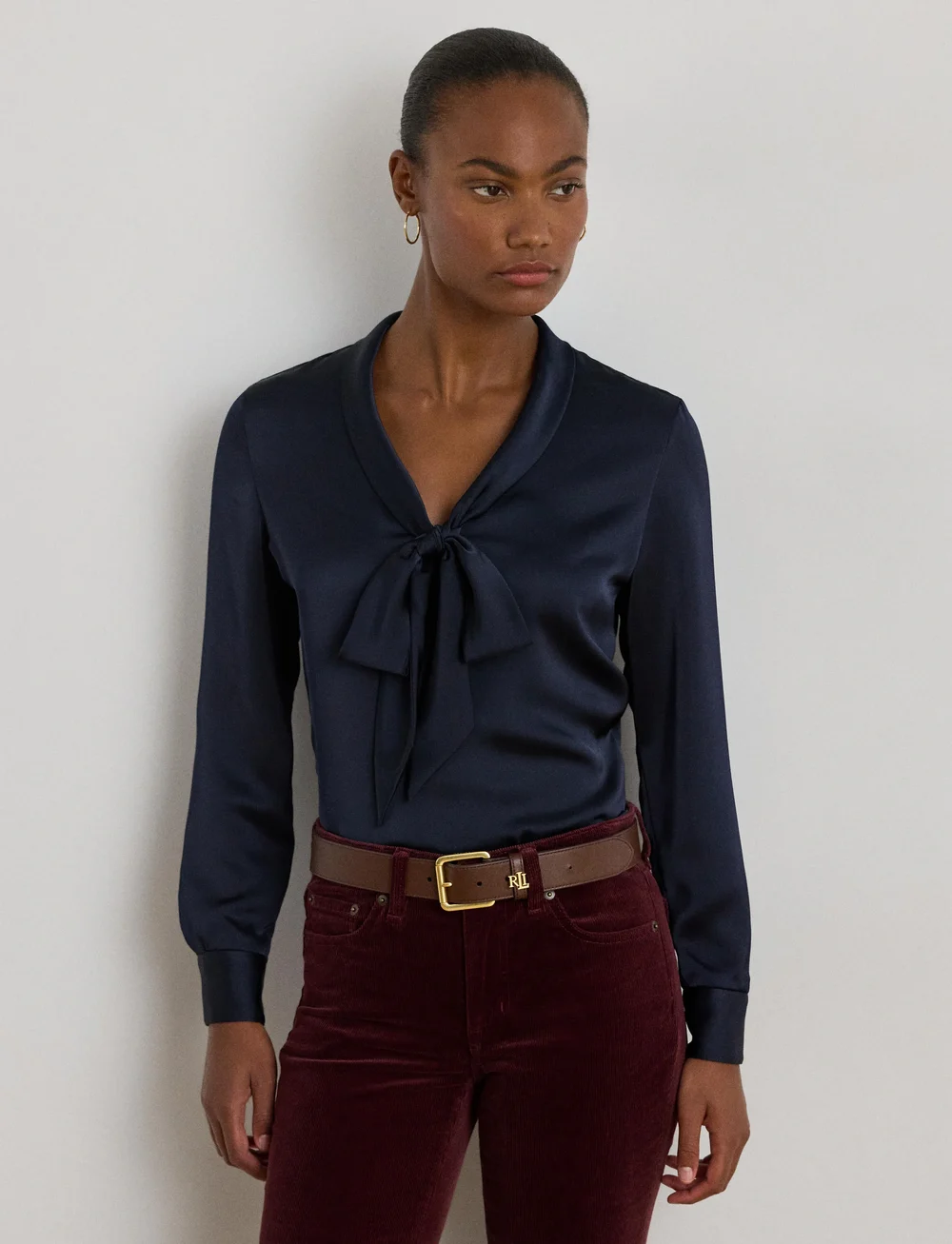 Lauren Ralph Lauren - SHIRT WT CHARM-TOP - langärmlige blusen - lauren navy - 3