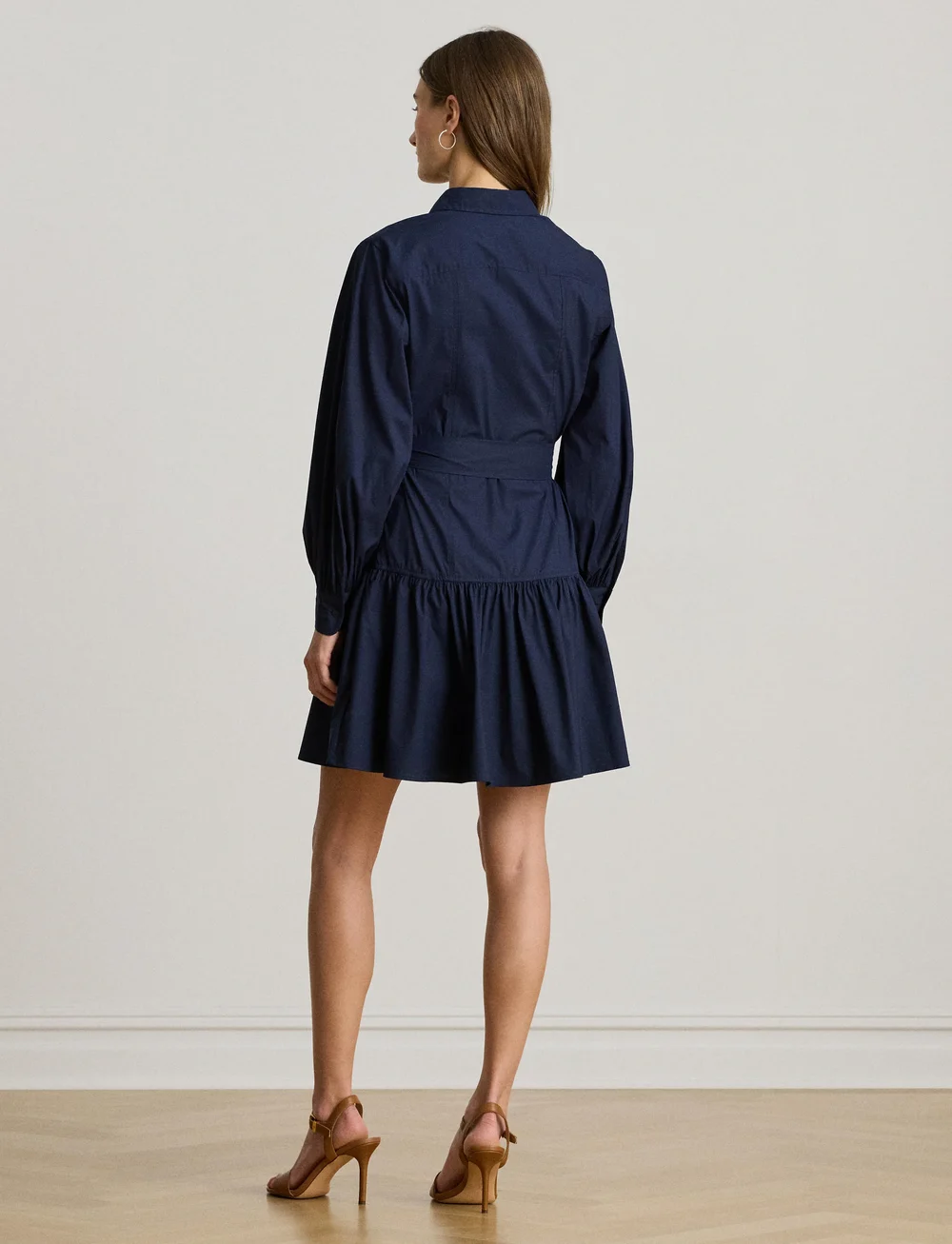 Lauren Ralph Lauren - Buckle-Trim Cotton-Blend Shirtdress - paitamekot - lauren navy - 2