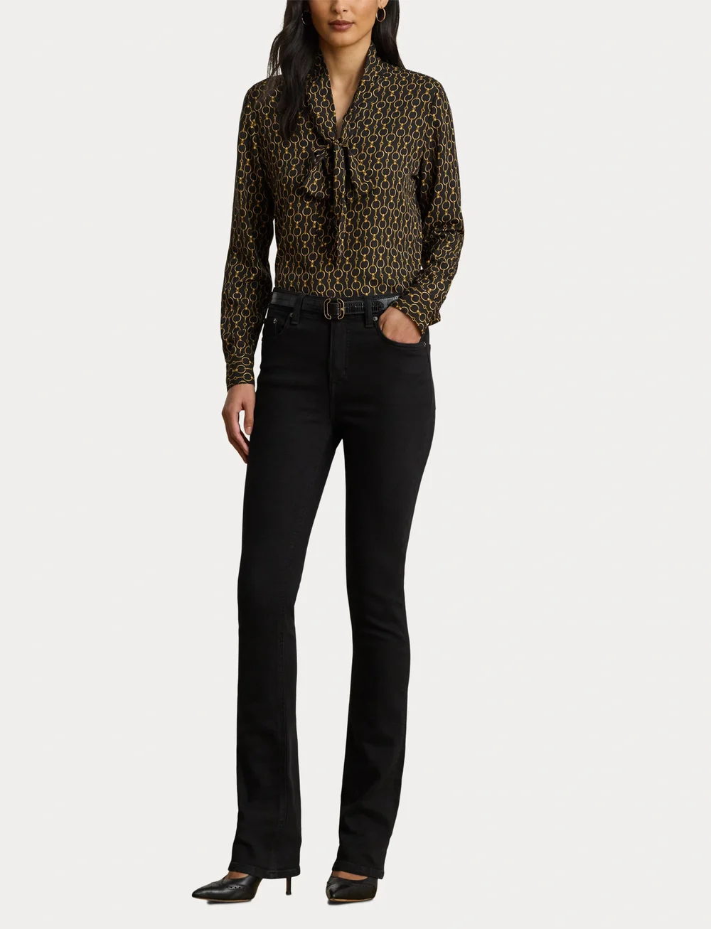 Lauren Ralph Lauren - POLY CDC 79-TOP - teksasärgid - black multi - 4