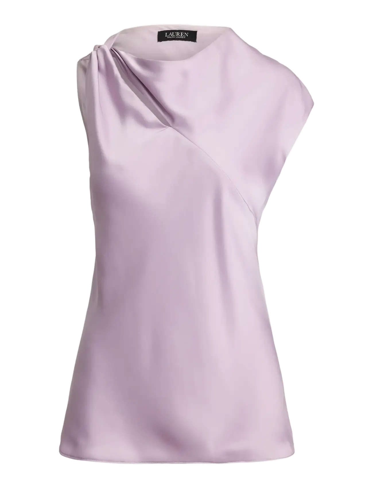 LAUREN RALPH LAUREN Charmeuse Asymmetrical Bluse Lila - L - Damen
