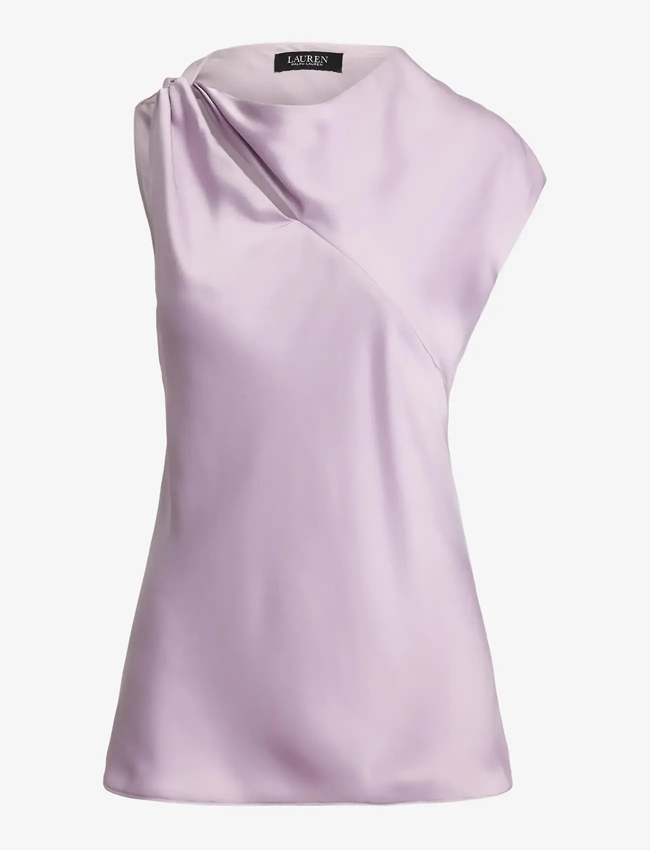 Lauren Ralph Lauren - Charmeuse Asymmetrical Blouse - Ärmlösa blusar - lavender frost - 1