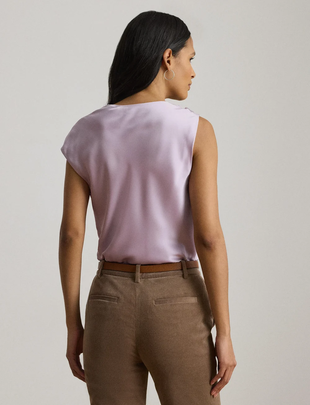 Lauren Ralph Lauren - Charmeuse Asymmetrical Blouse - Ærmeløse bluser - lavender frost - 2