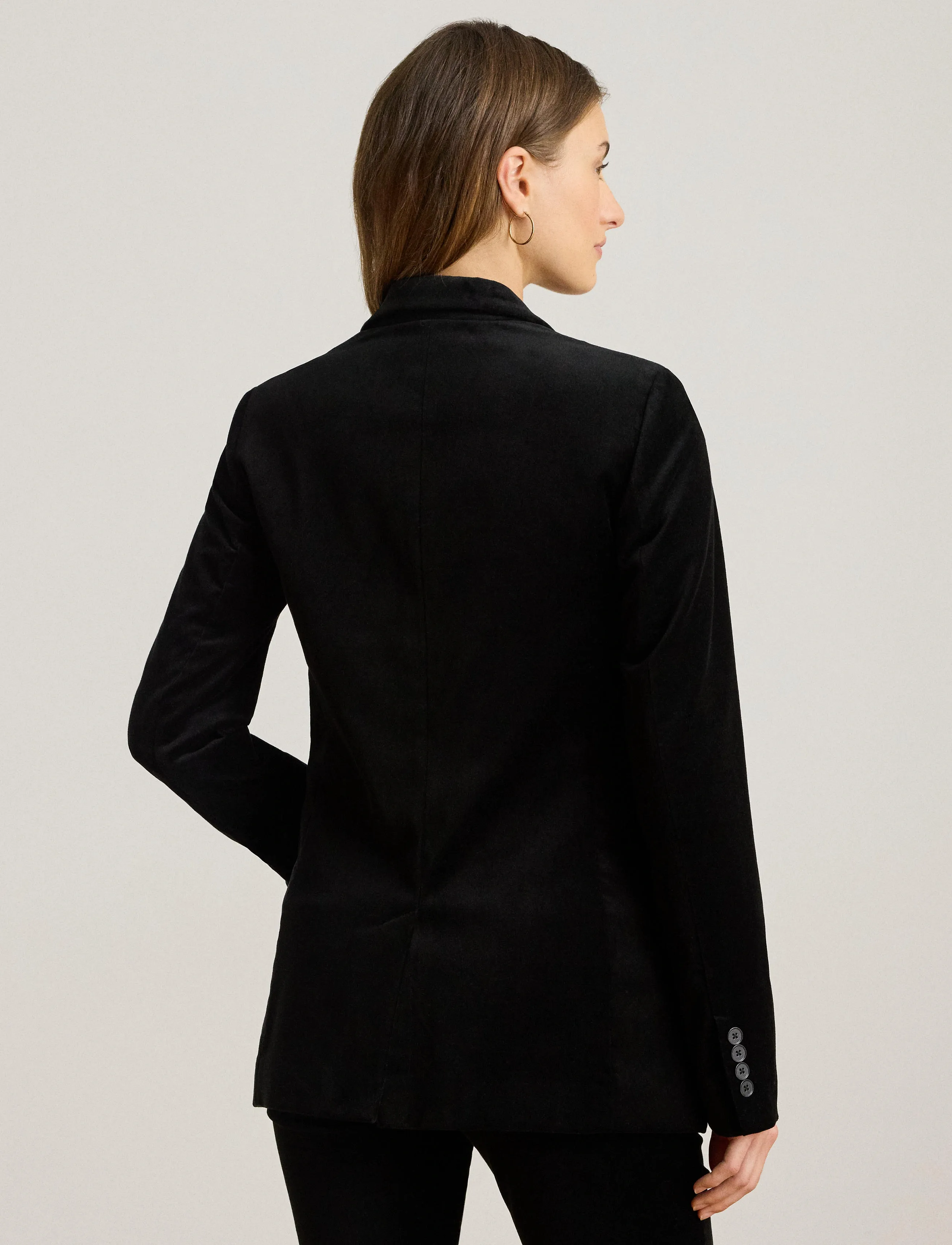 Lauren Ralph Lauren - Stretch Velvet Blazer - black velvet - 2