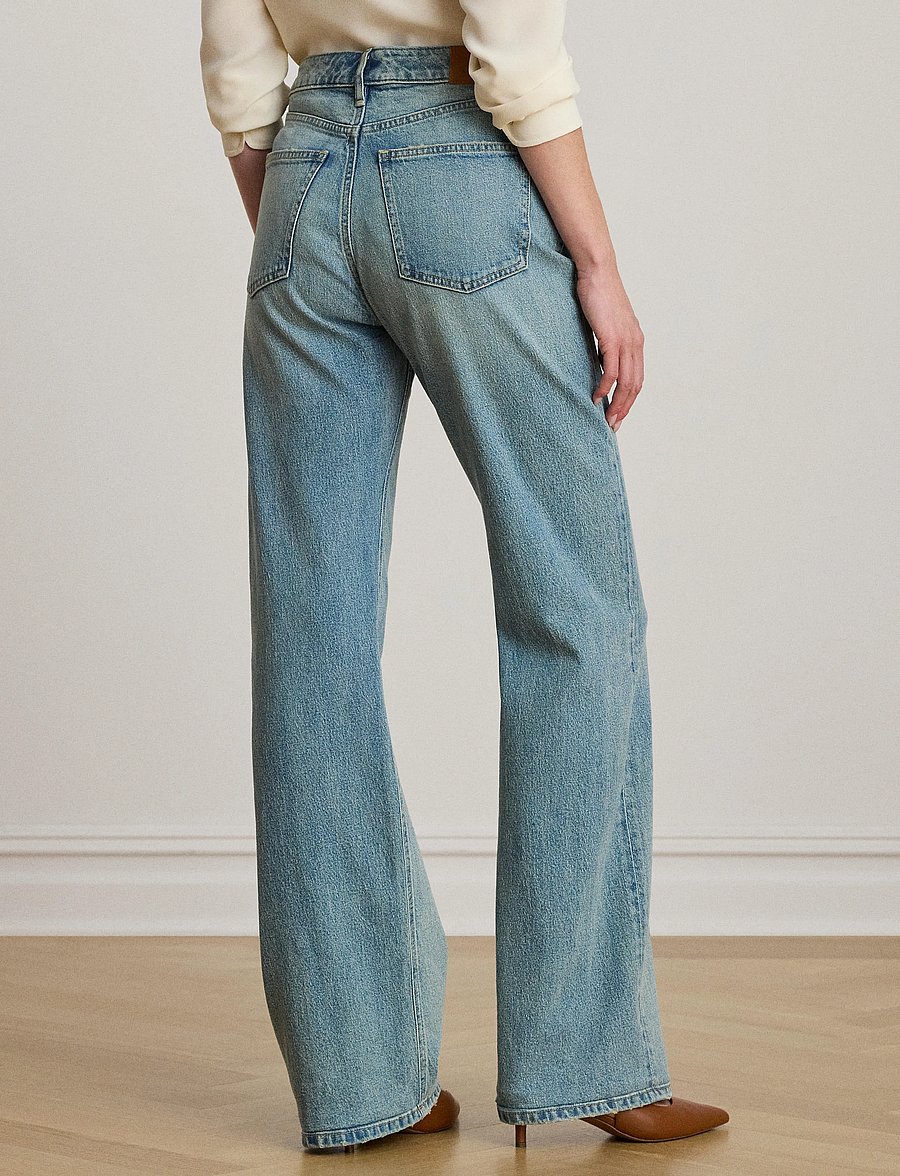 Lauren Ralph Lauren - High-Rise Wide-Leg Jean - jeans met wijde pijpen - odwin wash - 2