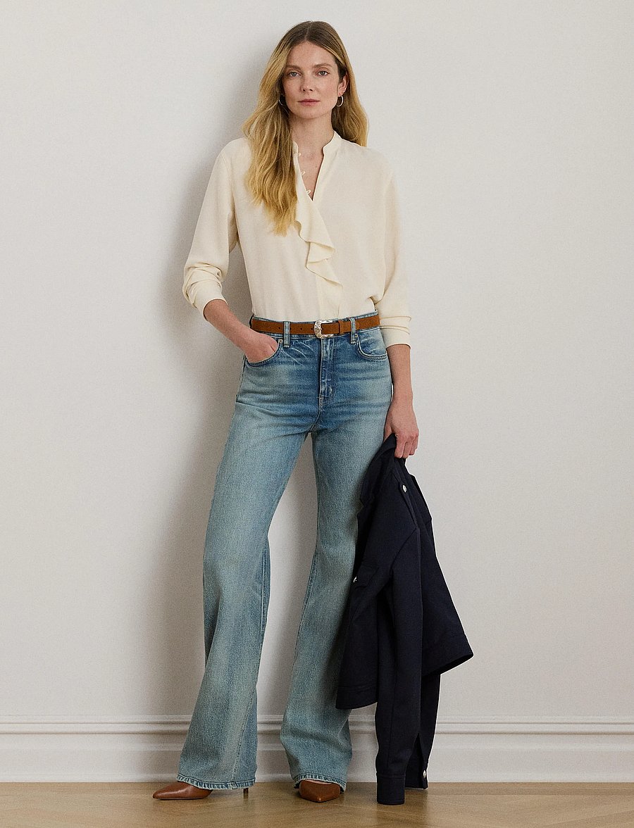 Lauren Ralph Lauren - High-Rise Wide-Leg Jean - jeans met wijde pijpen - odwin wash - 3