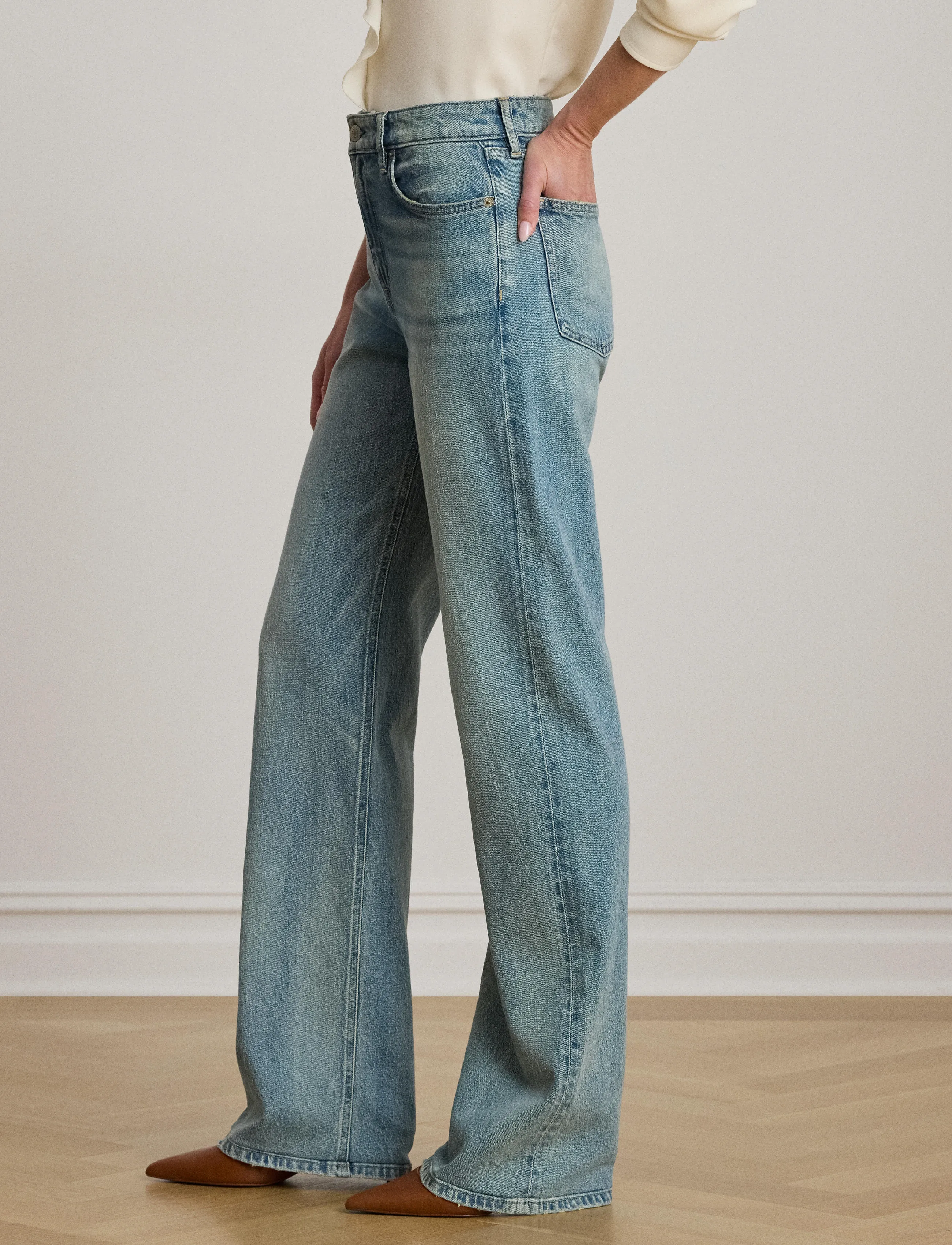 Lauren Ralph Lauren High-Rise Wide-Leg Jean vida jeans dam – bild 8