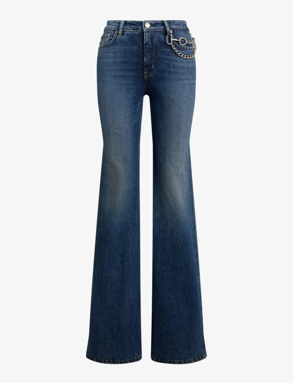 Lauren Ralph Lauren - Chain-Trim High-Rise Flare Jean - sirge säärega teksad - atecco wash - 1