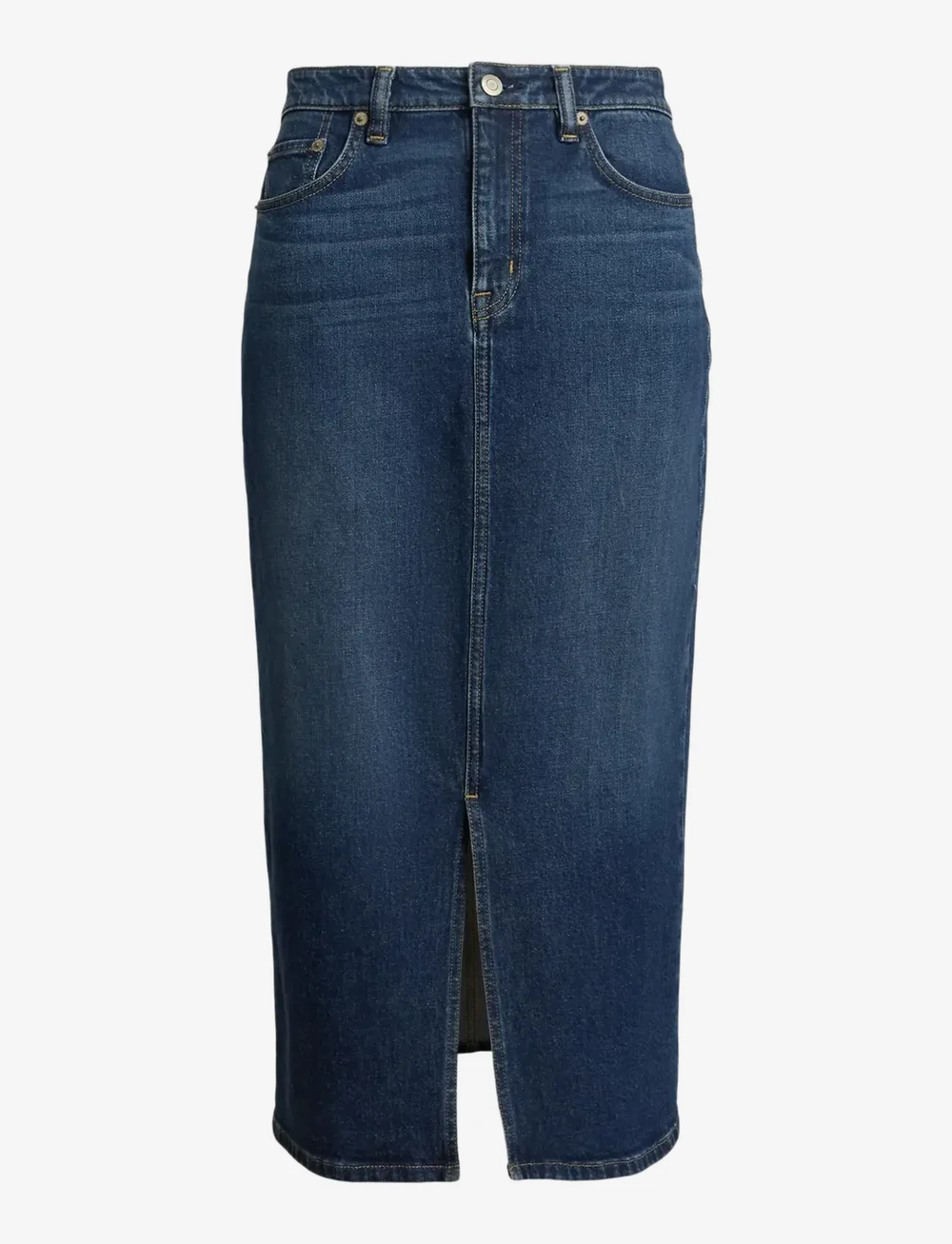 Lauren Ralph Lauren - Denim Midi Skirt - denim skirts - atecco wash - 1