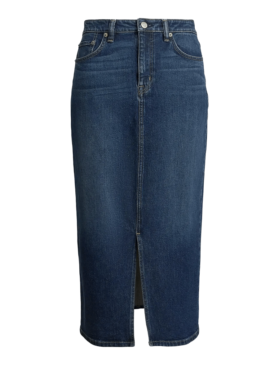 Lauren Ralph Lauren - Denim Midi Skirt - jupes en jeans - atecco wash - 1