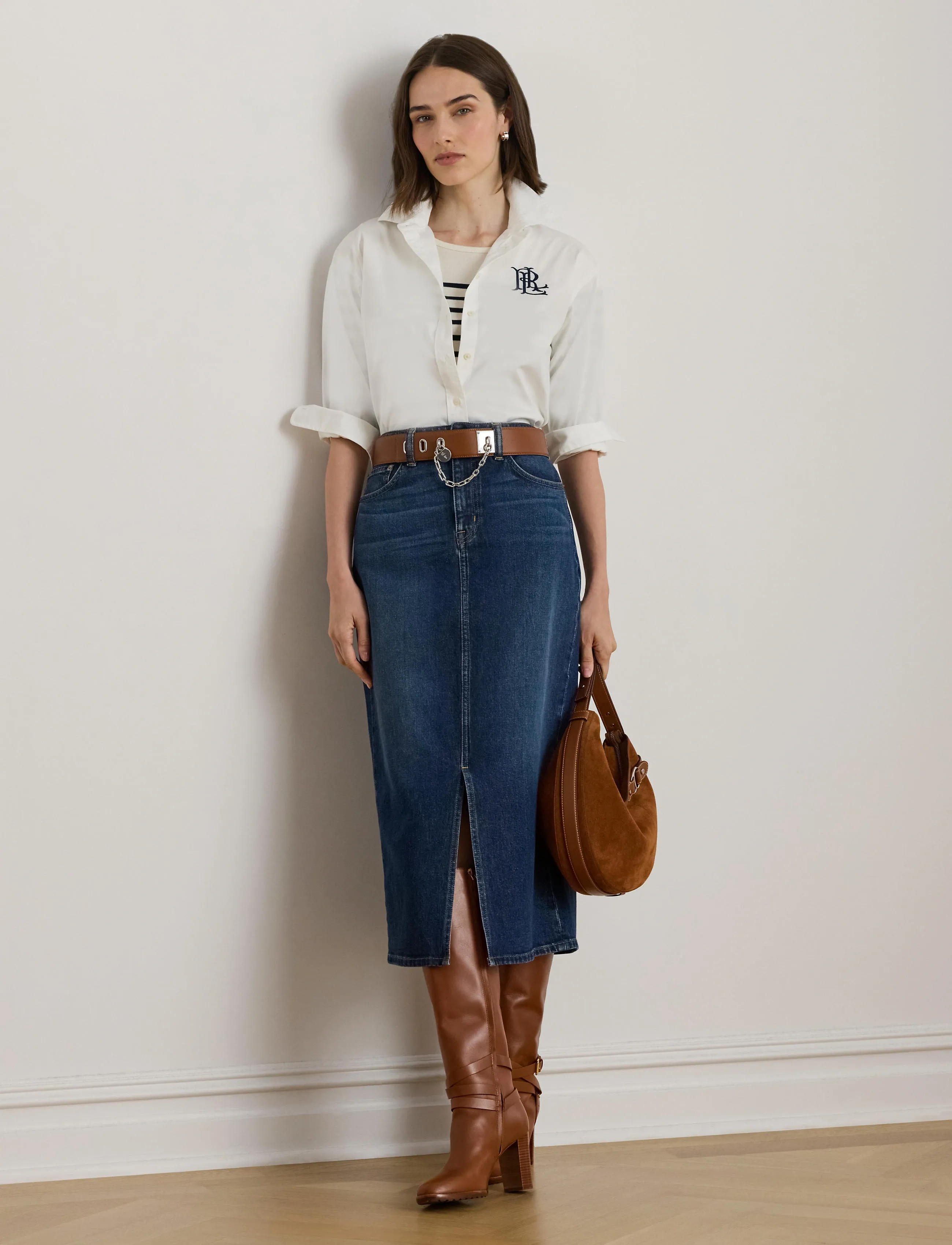 Lauren Ralph Lauren - Denim Midi Skirt - jeansröcke - atecco wash - 3