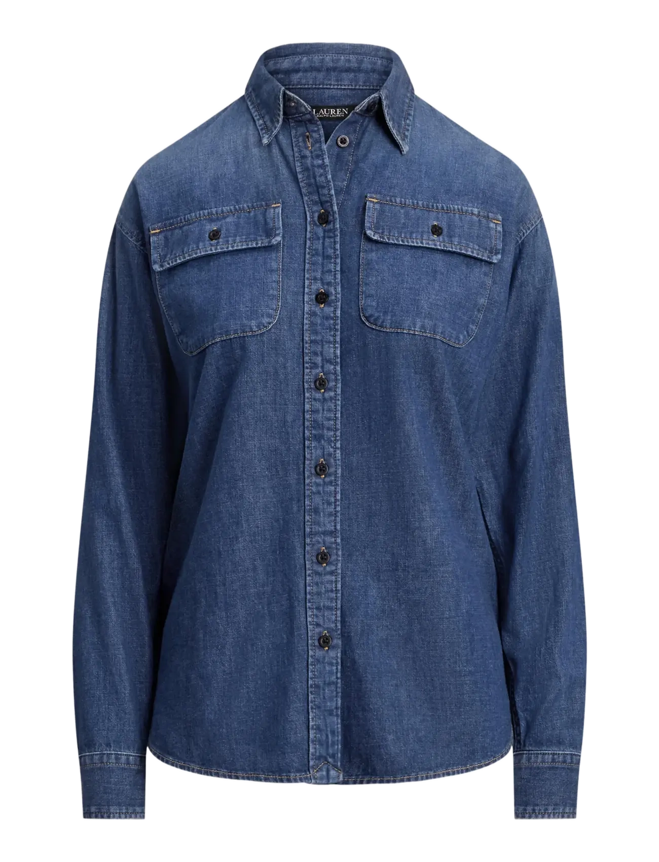 LAUREN RALPH LAUREN Denim Shirt Blau - XS - Damen