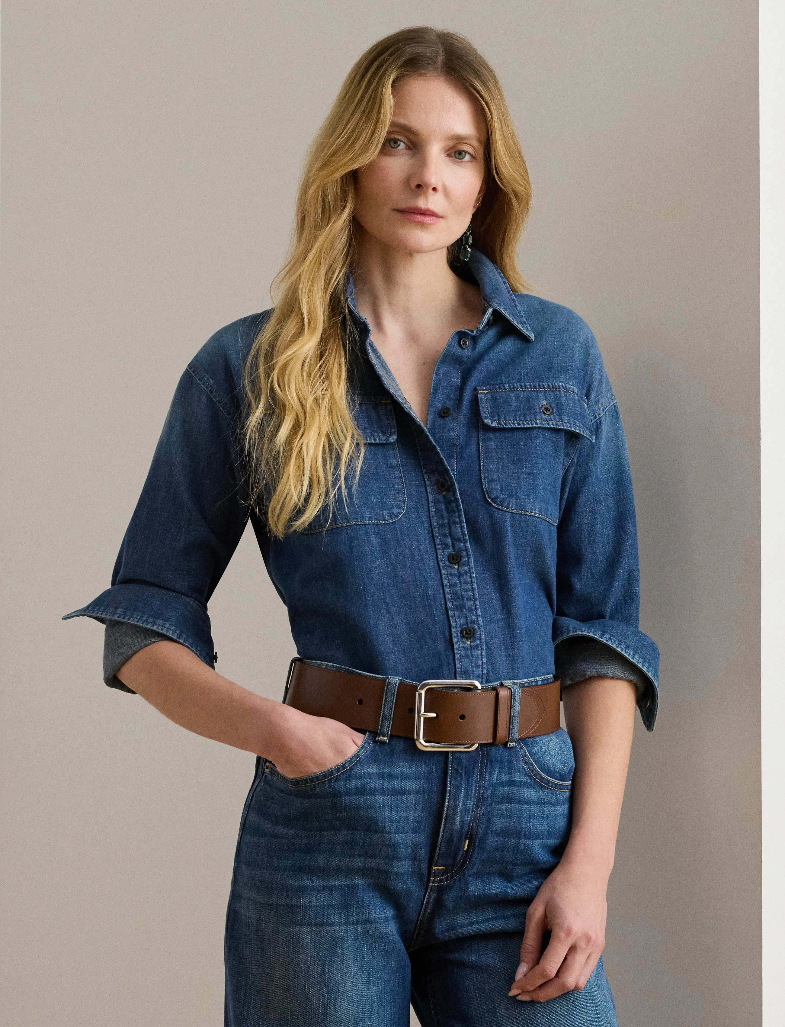 Lauren Ralph Lauren Denim Shirt skjortor dam – bild 3