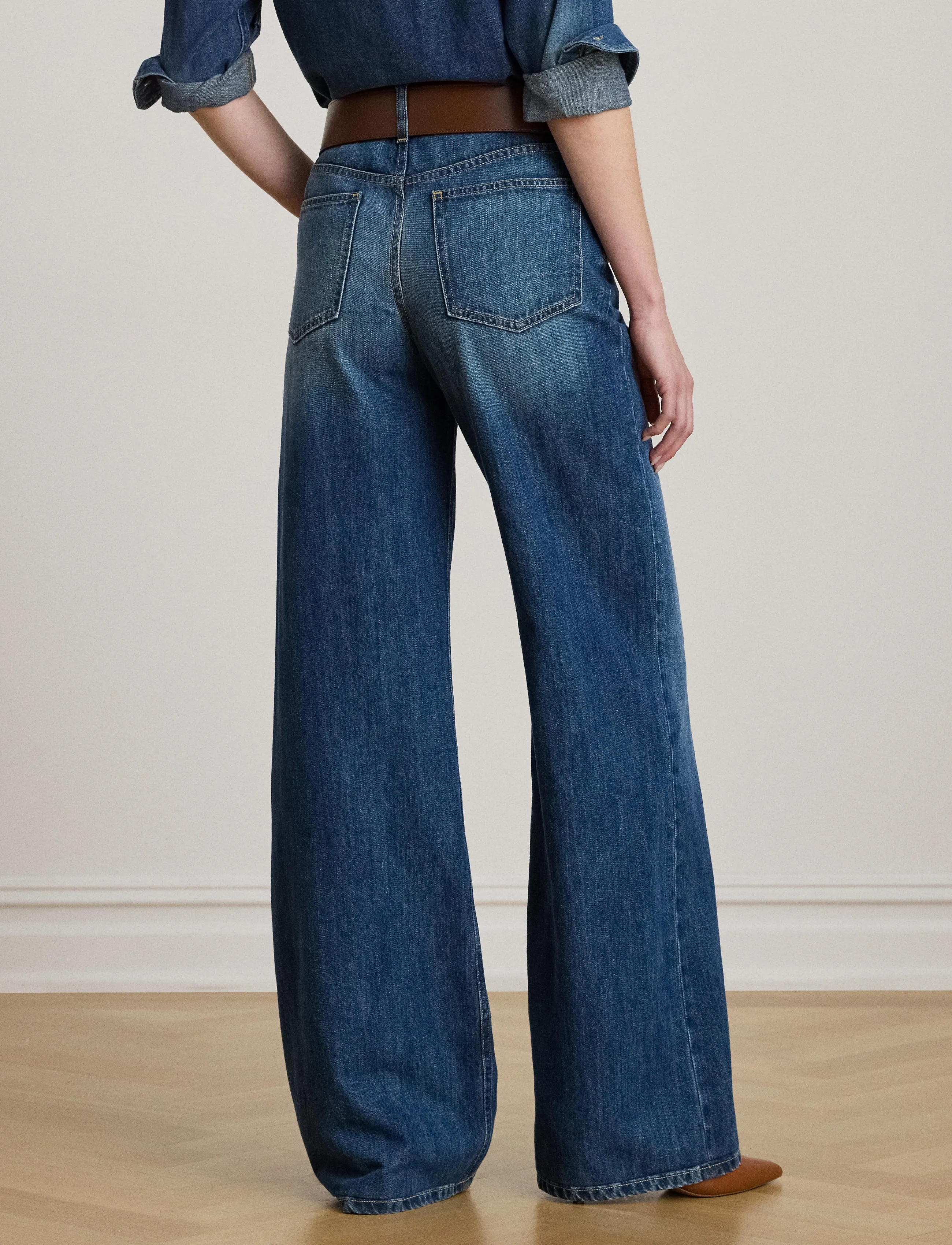 Lauren Ralph Lauren - High-Rise Wide-Leg Jean - jeans met wijde pijpen - atecco wash - 2