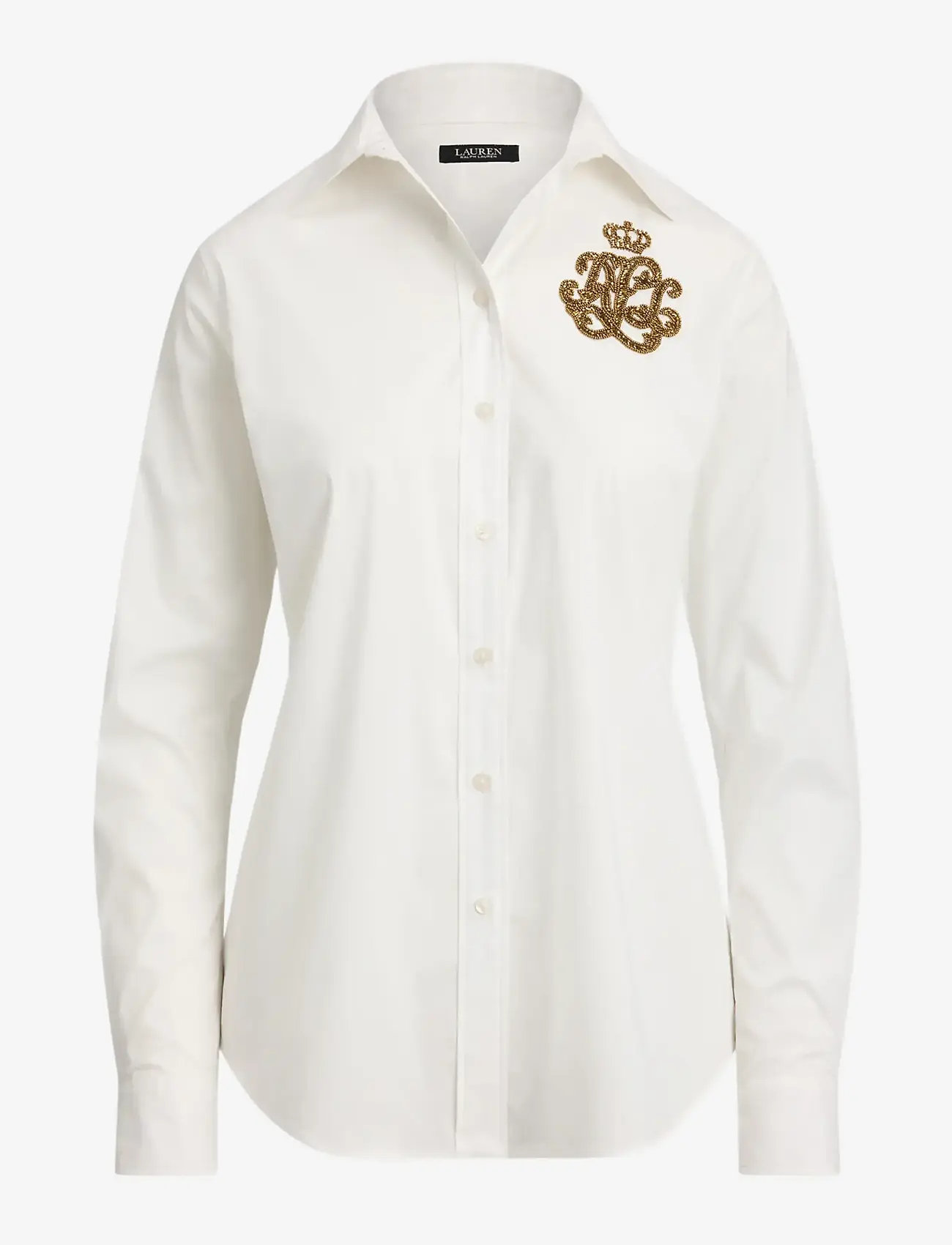 Lauren Ralph Lauren - Classic Fit Logo Cotton-Blend Shirt - jeanshemden - white - 1