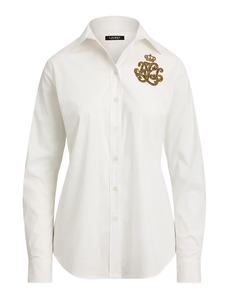 Lauren Ralph Lauren - Classic Fit Logo Cotton-Blend Shirt - jeanshemden - white - 1