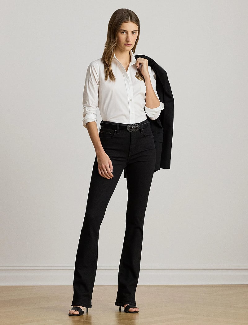 Lauren Ralph Lauren - Classic Fit Logo Cotton-Blend Shirt - jeanshemden - white - 0