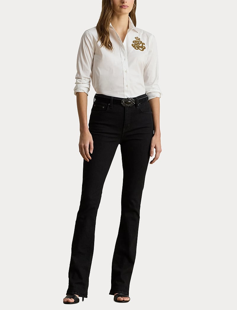 Lauren Ralph Lauren - Classic Fit Logo Cotton-Blend Shirt - jeanshemden - white - 4