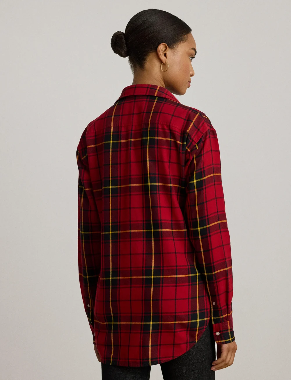 Lauren Ralph Lauren - Y/D CLASSIC COTTON-SHIRT - denim shirts - black/red - 2