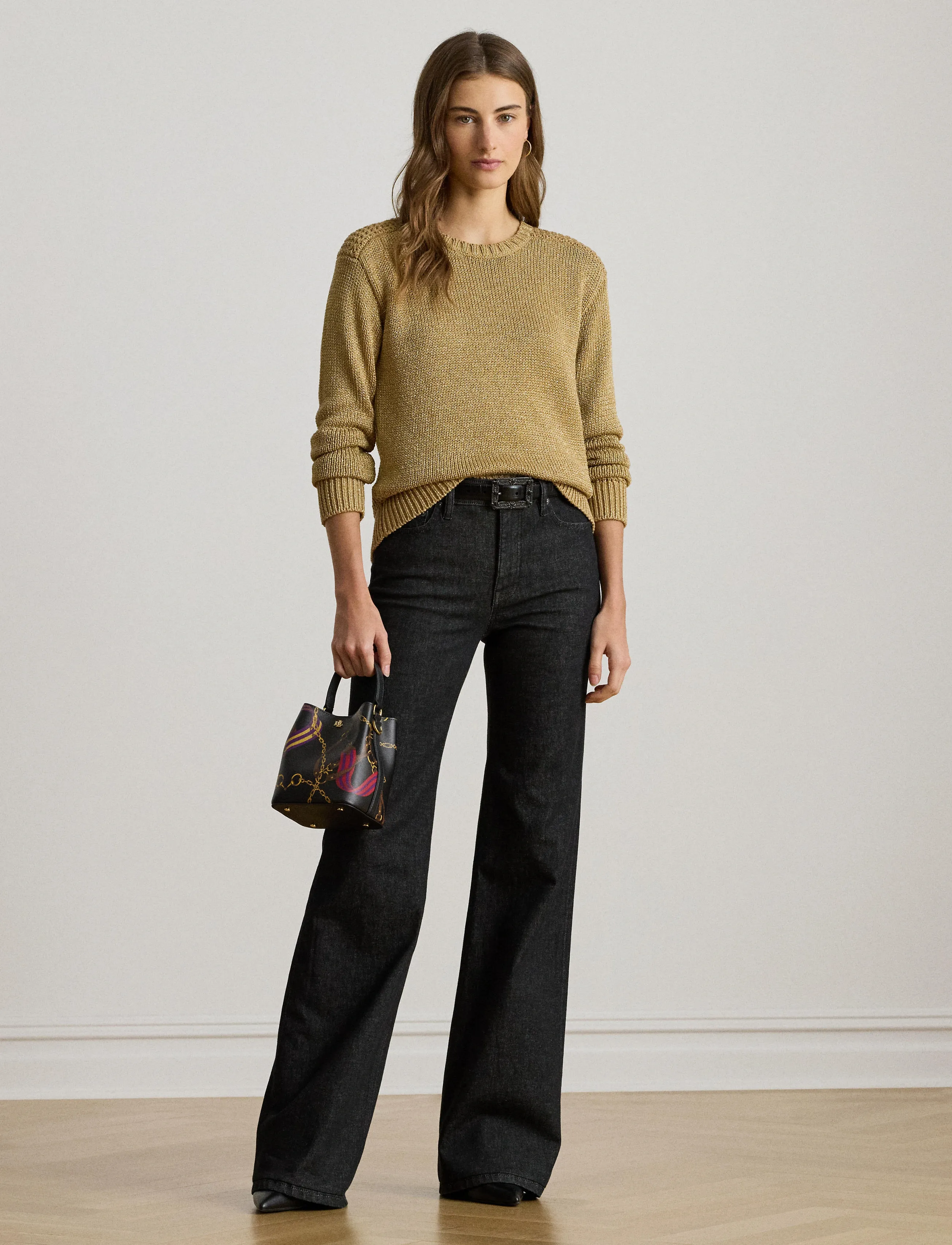 Lauren Ralph Lauren - High-Rise Flare Jean - utsvängda jeans - black rinse wash - 3