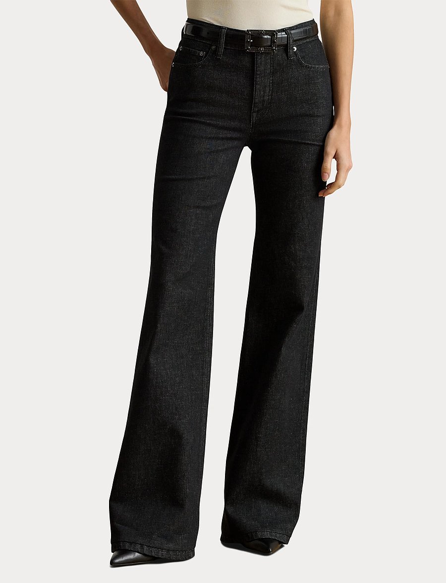 Lauren Ralph Lauren - High-Rise Flare Jean - schlaghosen - black rinse wash - 5