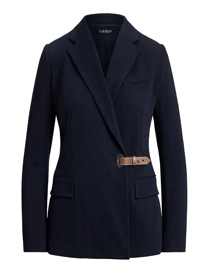 Lauren Ralph Lauren - Buckle-Trim Herringbone Jacquard Blazer - kavajer med skärp - lauren navy - 1