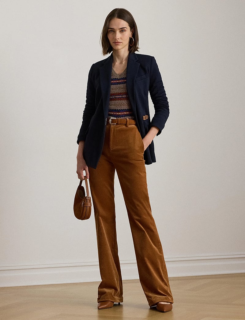 Lauren Ralph Lauren - Buckle-Trim Herringbone Jacquard Blazer - kavajer med skärp - lauren navy - 0