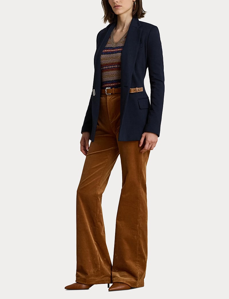 Lauren Ralph Lauren - Buckle-Trim Herringbone Jacquard Blazer - kavajer med skärp - lauren navy - 4