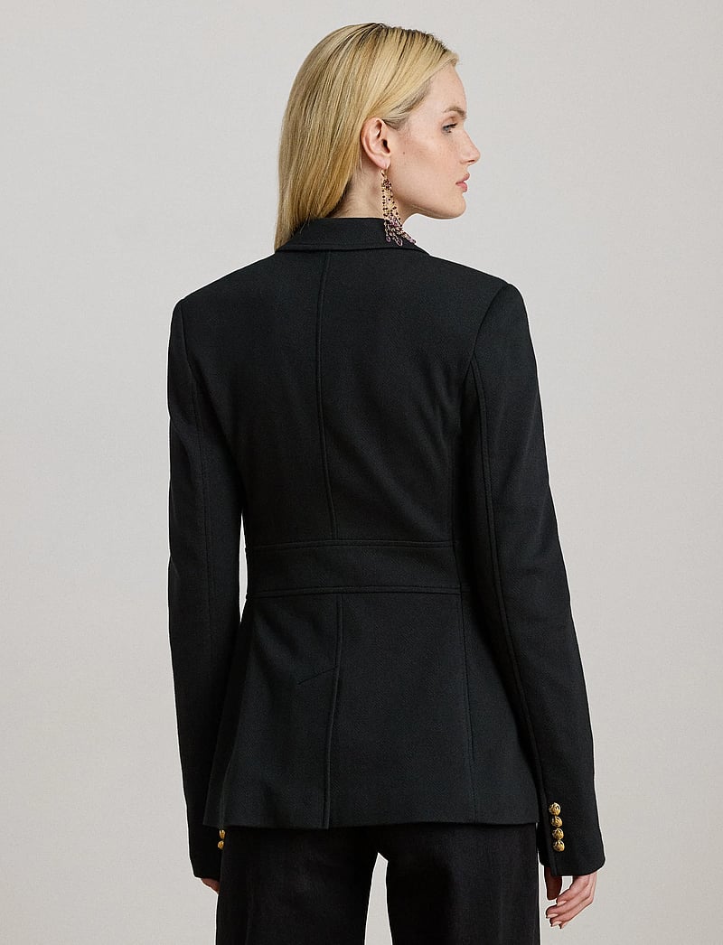 Lauren Ralph Lauren - Bullion Double-Knit Jacquard Blazer - enkelknäppta kavajer - black - 2