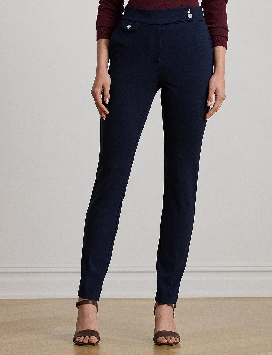 Lauren Ralph Lauren - Ponte Ankle Pant - pantalons capri - lauren navy - 0