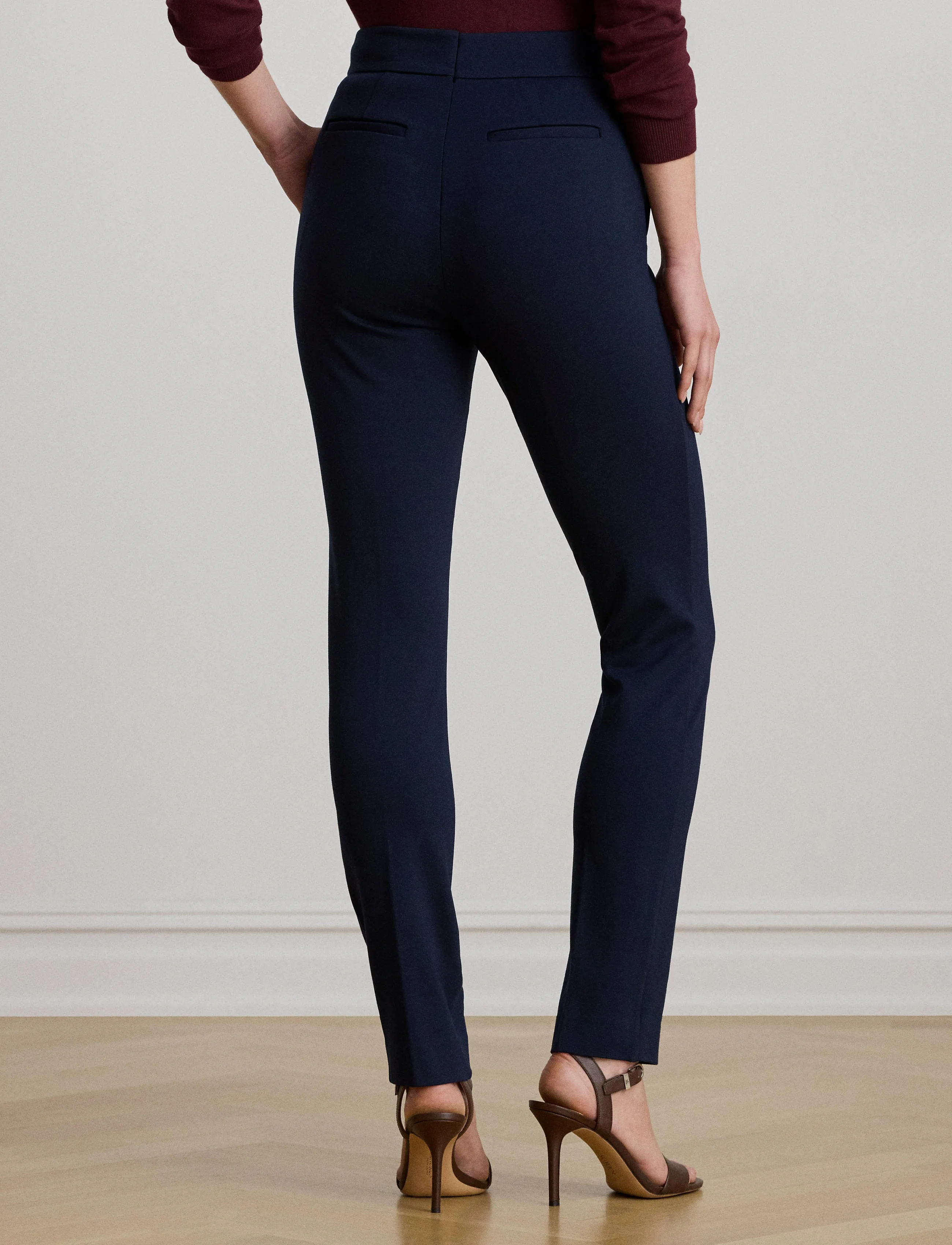 Lauren Ralph Lauren - Ponte Ankle Pant - pantalons capri - lauren navy - 2