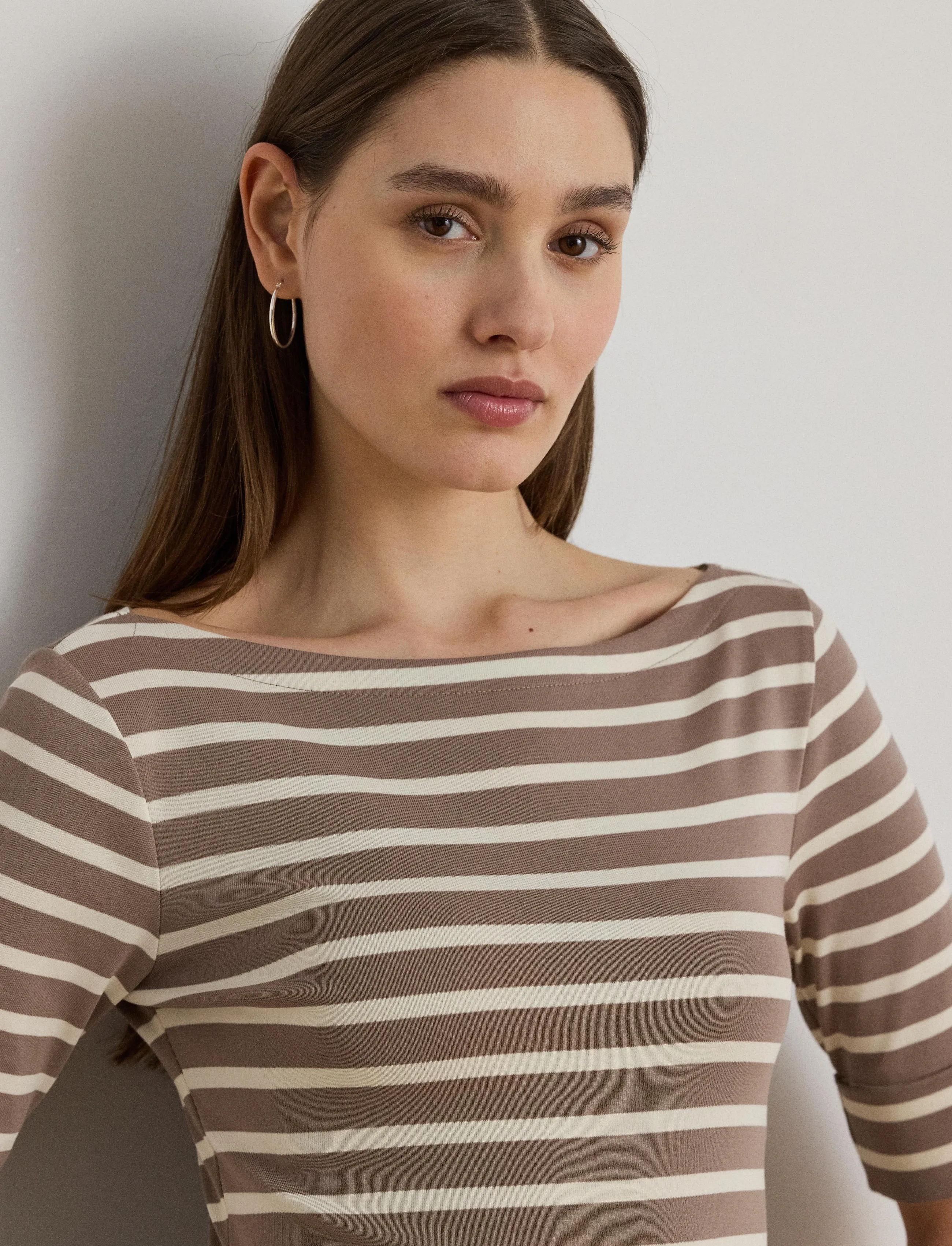 Lauren Ralph Lauren Striped Stretch Cotton Midi Dress midiklänningar dam – bild 7
