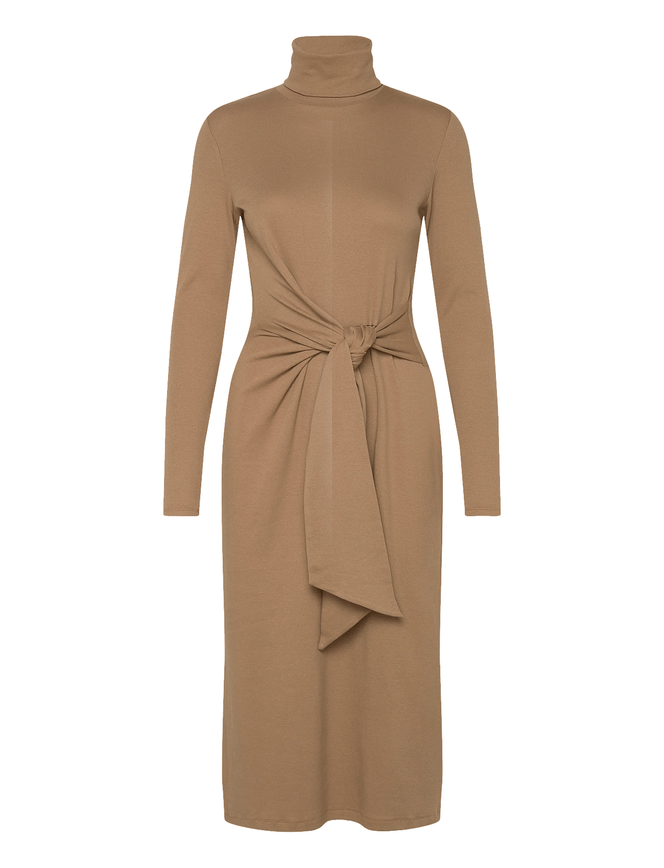 Lauren Ralph Lauren | Tie-Front Cotton-Blend Turtleneck Dress | XL