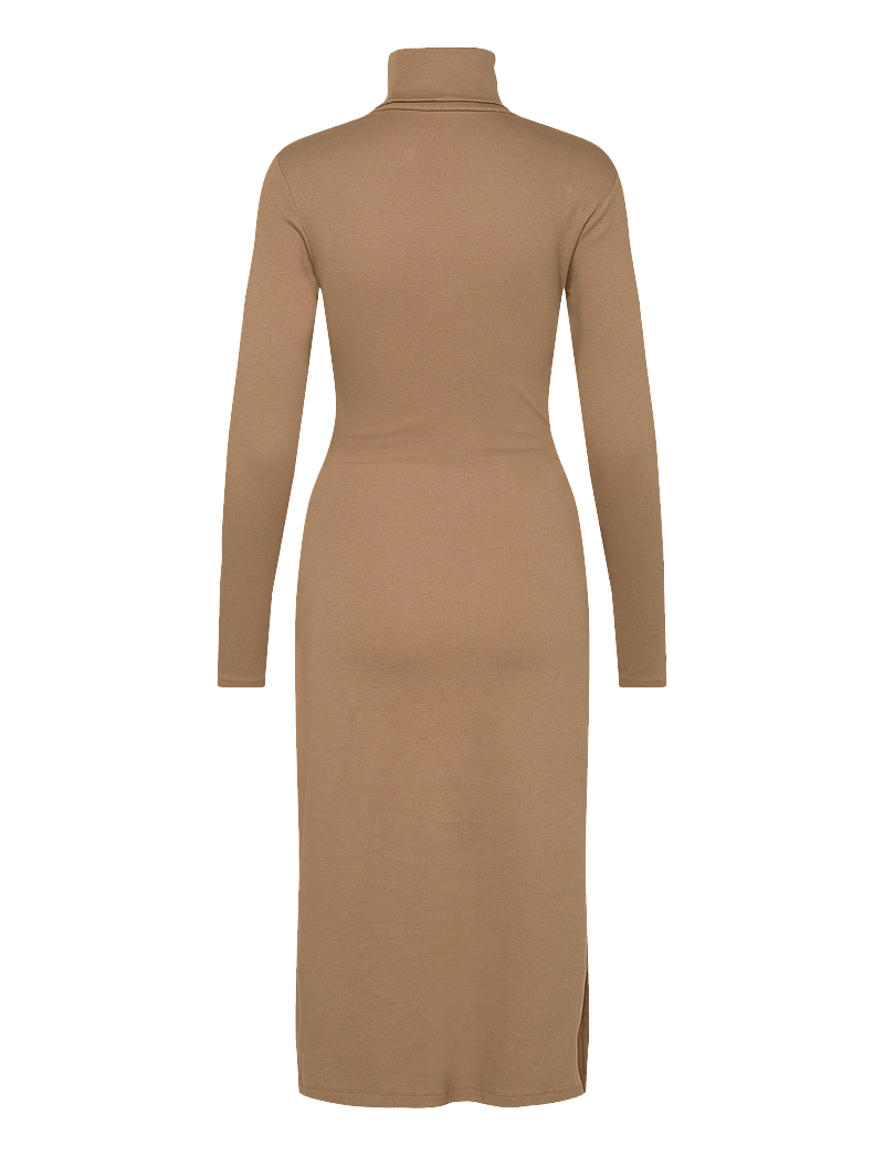 Lauren Ralph Lauren - Tie-Front Turtleneck Dress - midi-kleider - classic camel - 1