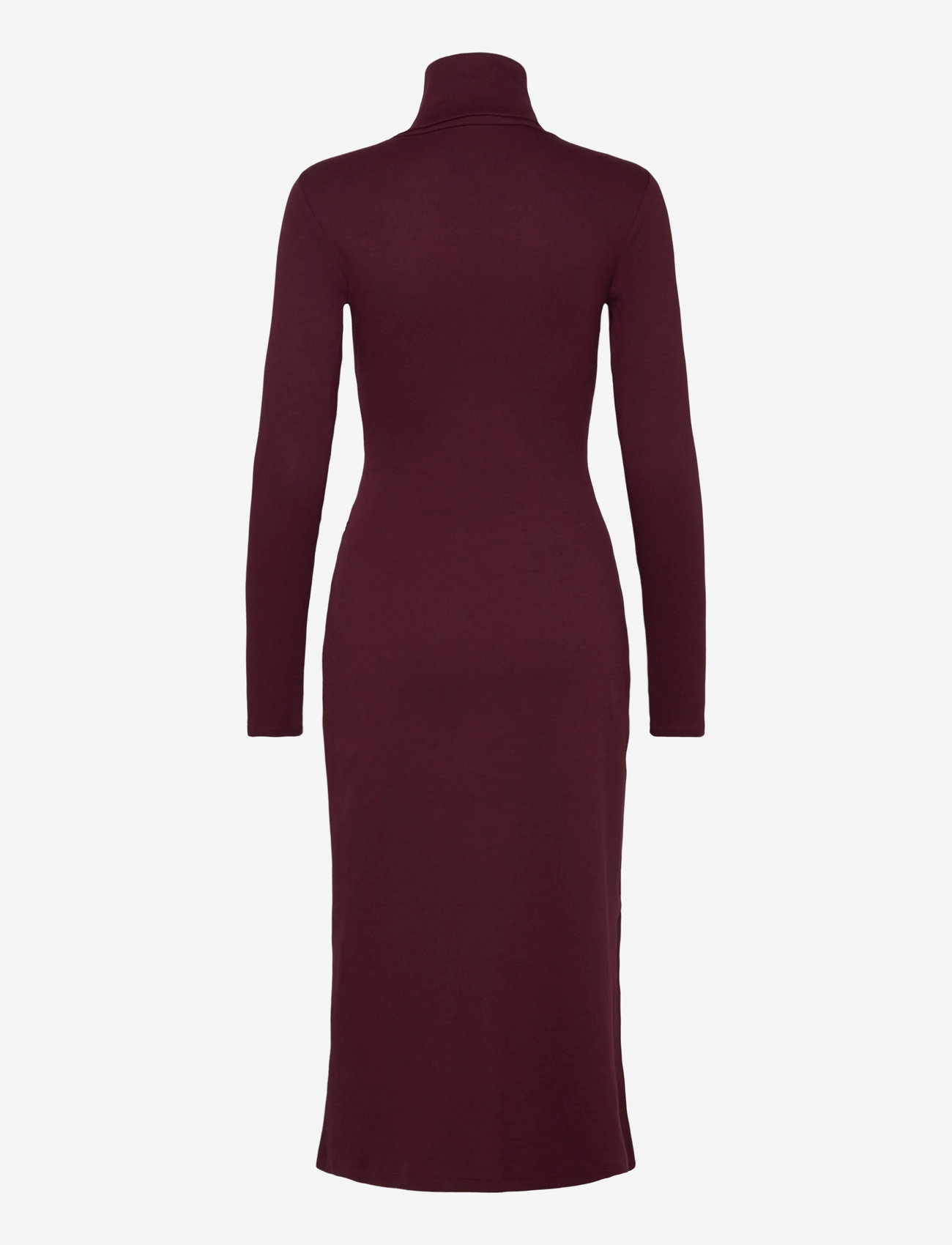 Lauren Ralph Lauren - Tie-Front Turtleneck Dress - bodycon dresses - dark garnet - 1