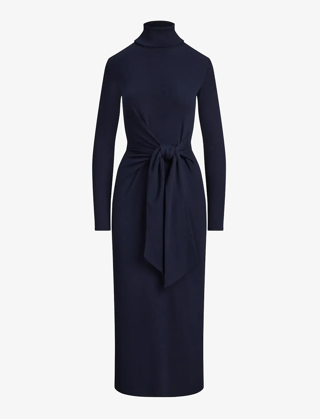 Lauren Ralph Lauren - Tie-Front Turtleneck Dress - fodralklänningar - lighthouse navy - 1