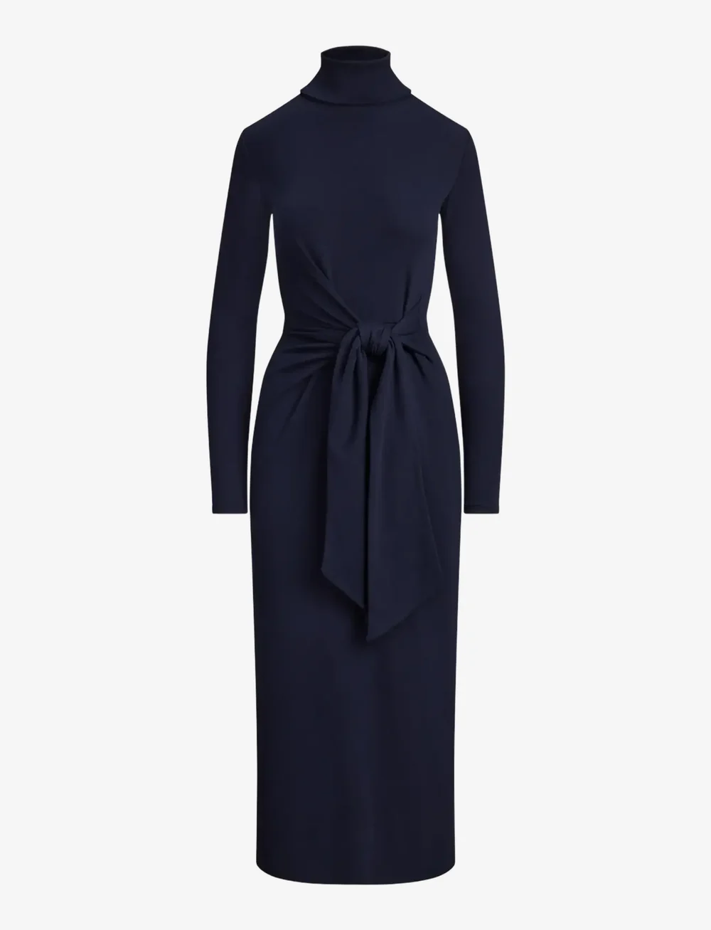 Lauren Ralph Lauren - Tie-Front Turtleneck Dress - liibuvad kleidid - lighthouse navy - 1