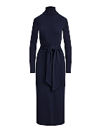 lauren ralph lauren cotton blend turtleneck dress Cotton-Blend Turtleneck Dress