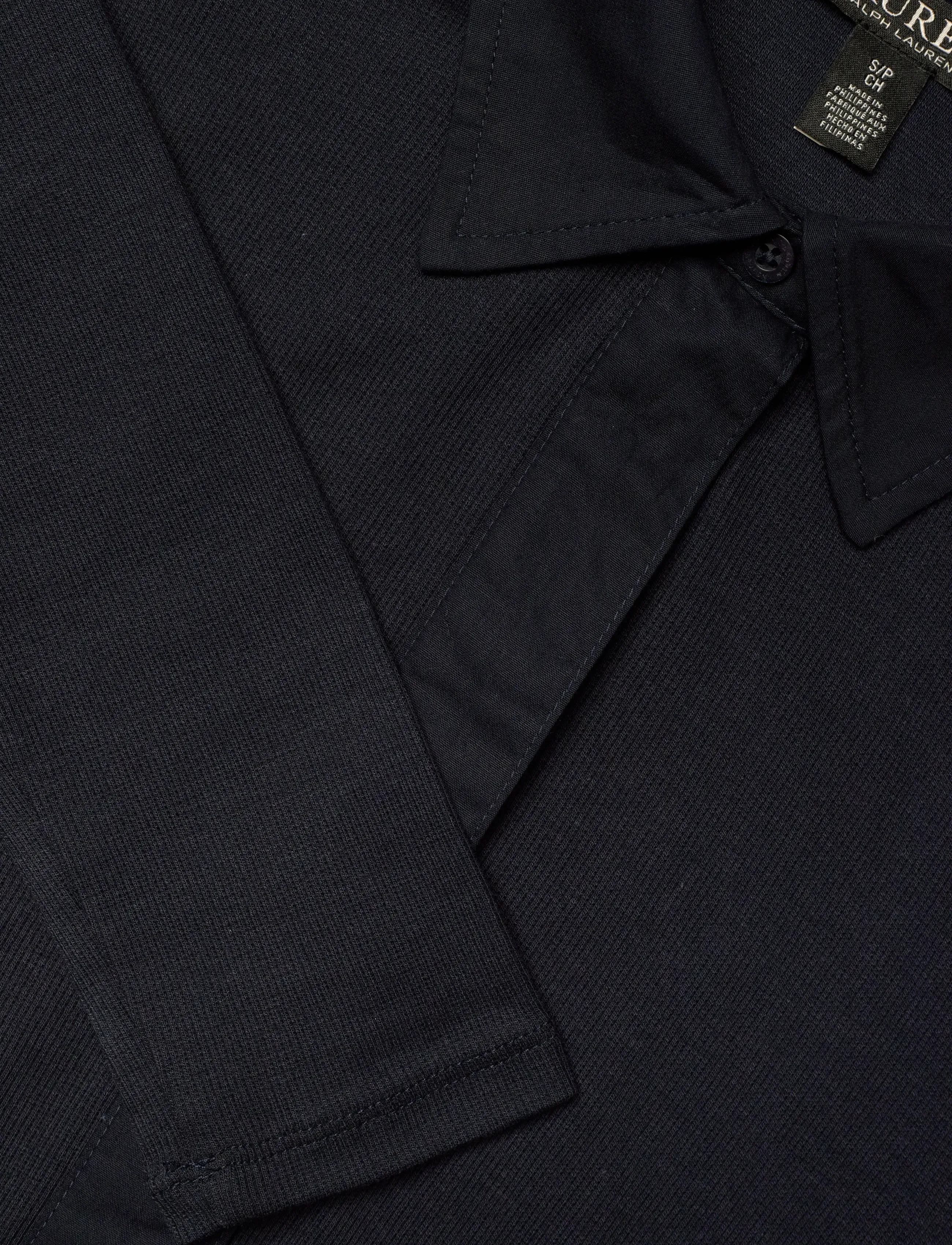 Lauren Ralph Lauren - Rib-Knit Cotton-Blend Polo Dress - hemdkleider - lauren navy - 2