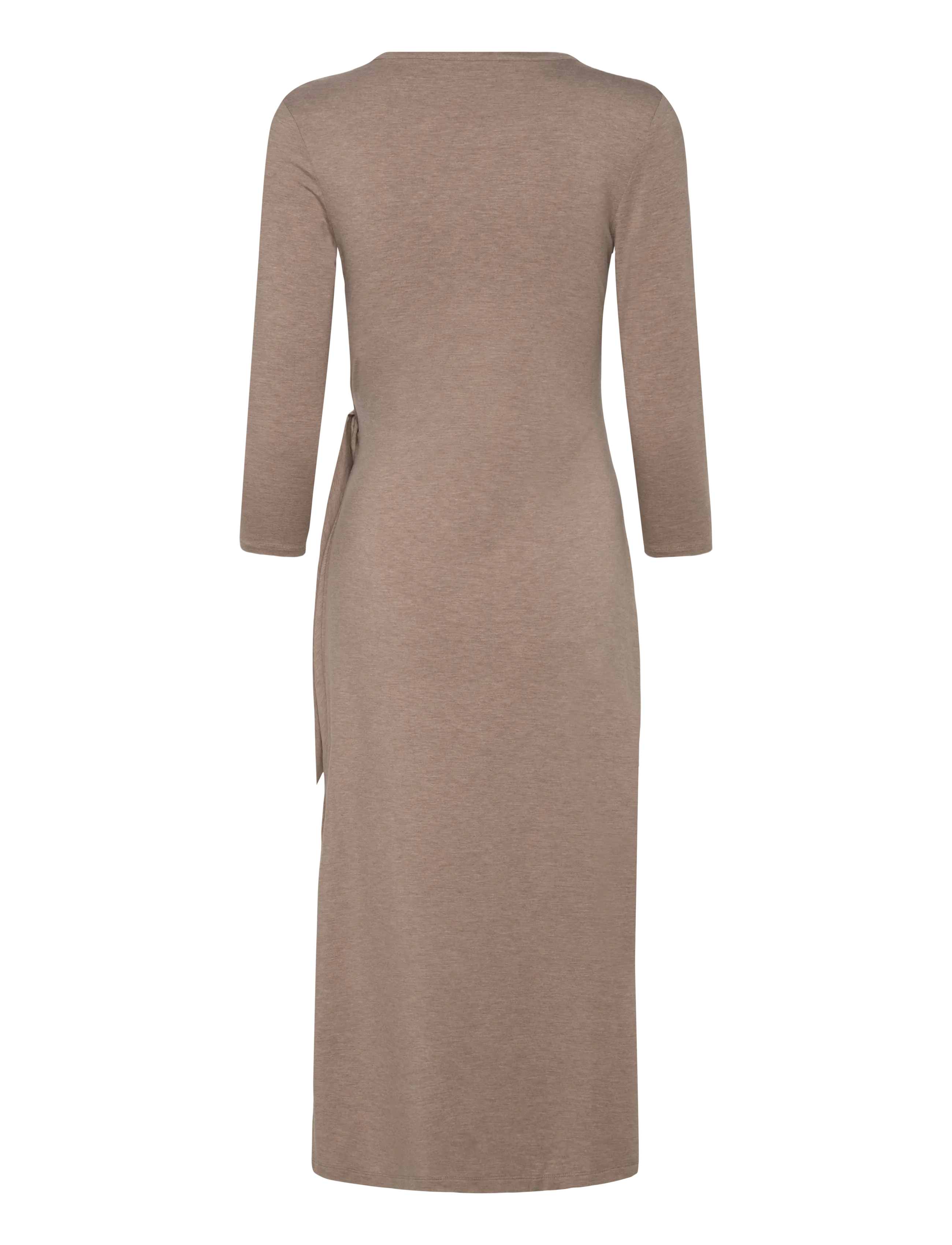 Lauren Ralph Lauren - Tie-Front Stretch Jersey Midi Dress - knitted dresses - adirondack heathe - 1