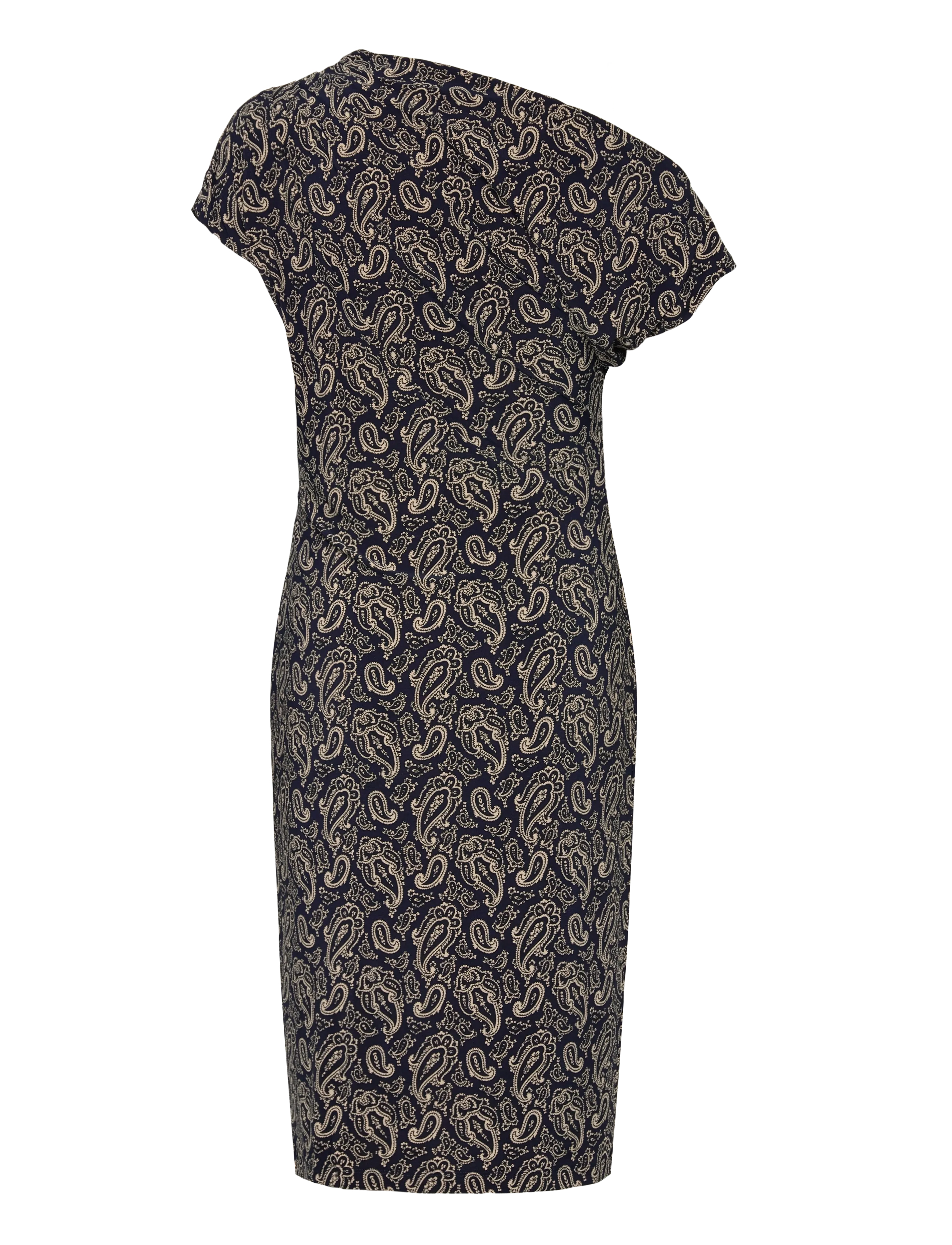 Lauren Ralph Lauren - Paisley Jersey Off-the-Shoulder Dress - festkjoler - blue/cream - 1