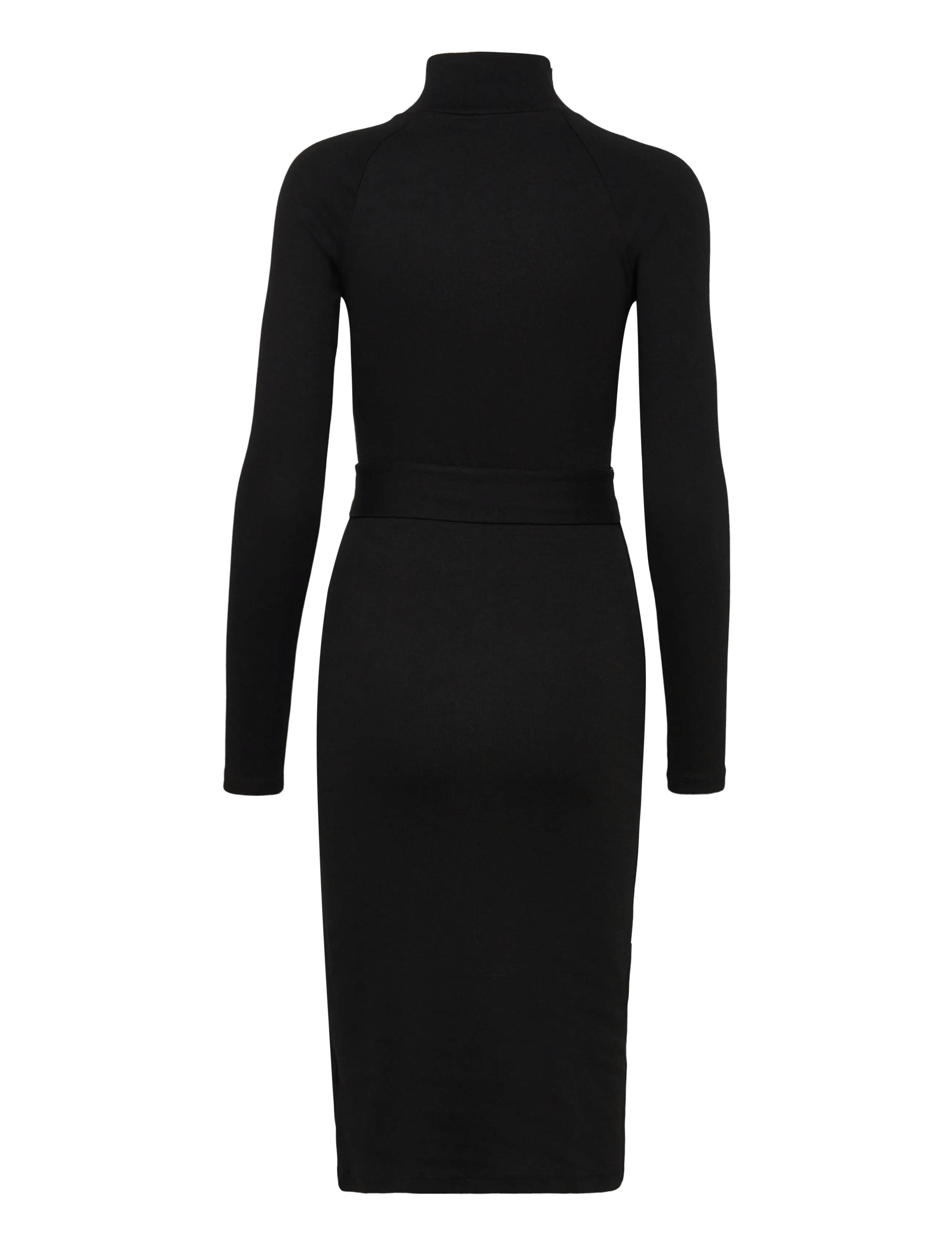 Lauren Ralph Lauren - Button-Trim Rib-Knit Mockneck Dress - strickkleider - black - 1