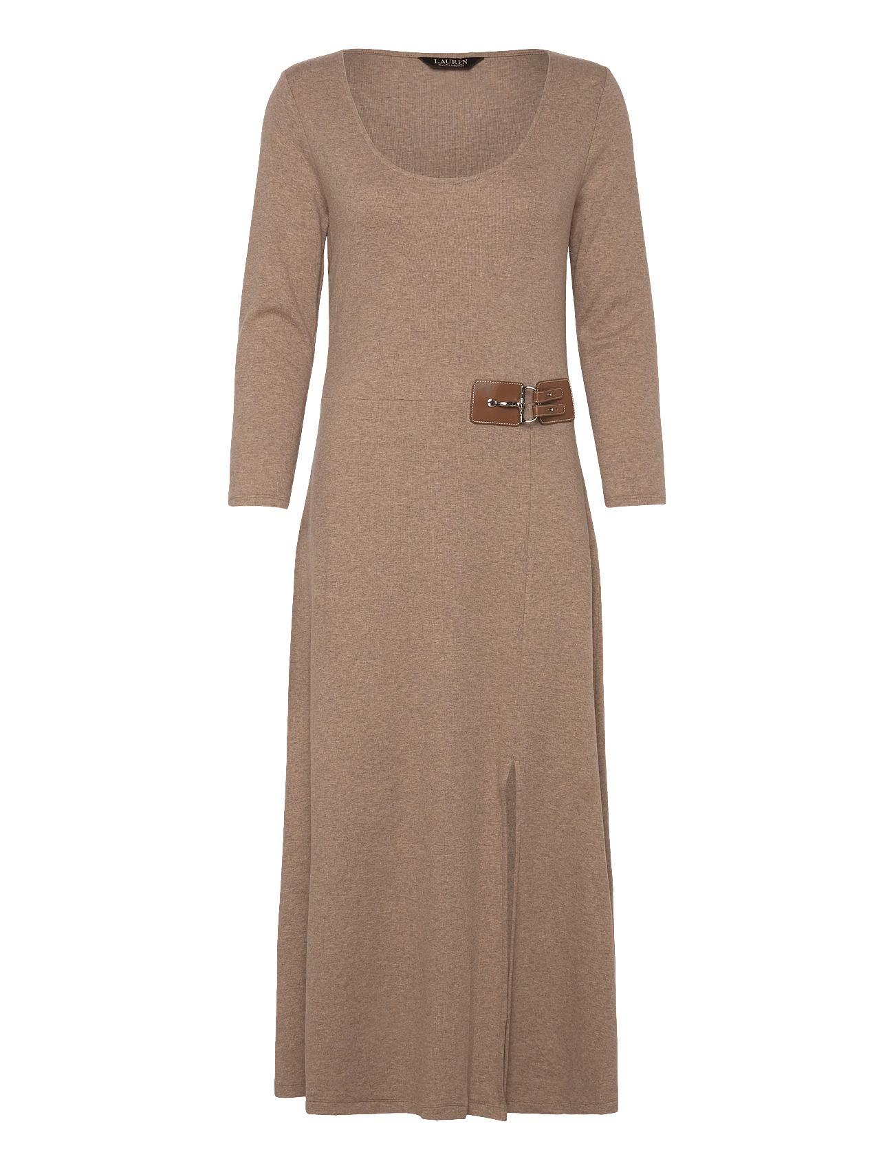 Lauren Ralph Lauren | Buckle-Trim Rib-Knit Midi Dress | 46