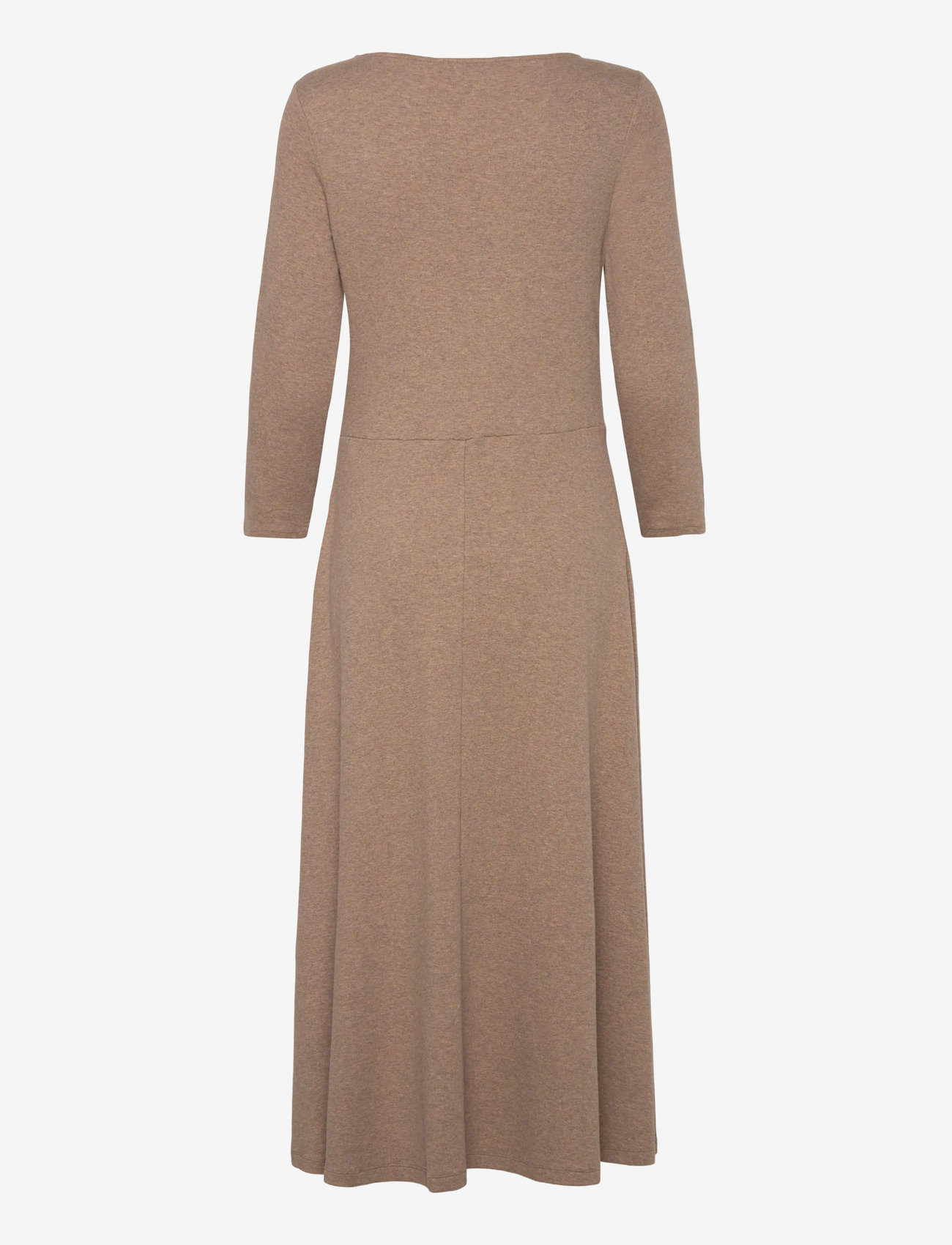 Lauren Ralph Lauren - Buckle-Trim Rib-Knit Midi Dress - midiklänningar - adirondack heathe - 1