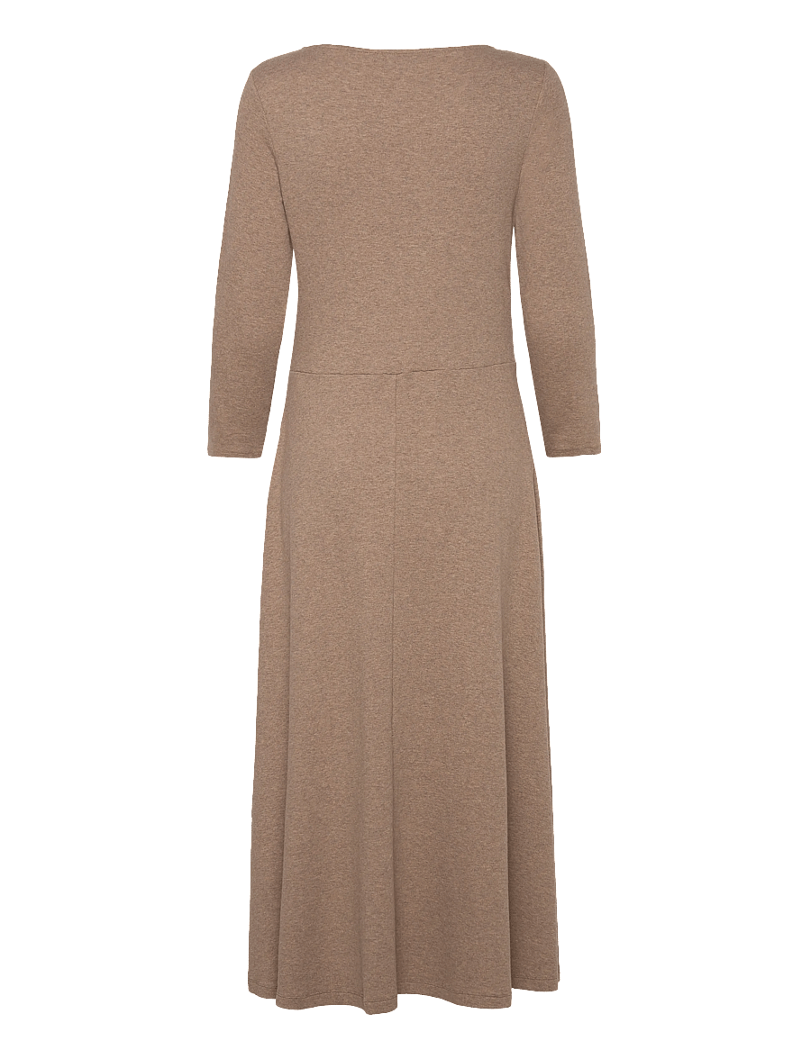 Lauren Ralph Lauren - Buckle-Trim Rib-Knit Midi Dress - robes midi - adirondack heathe - 1