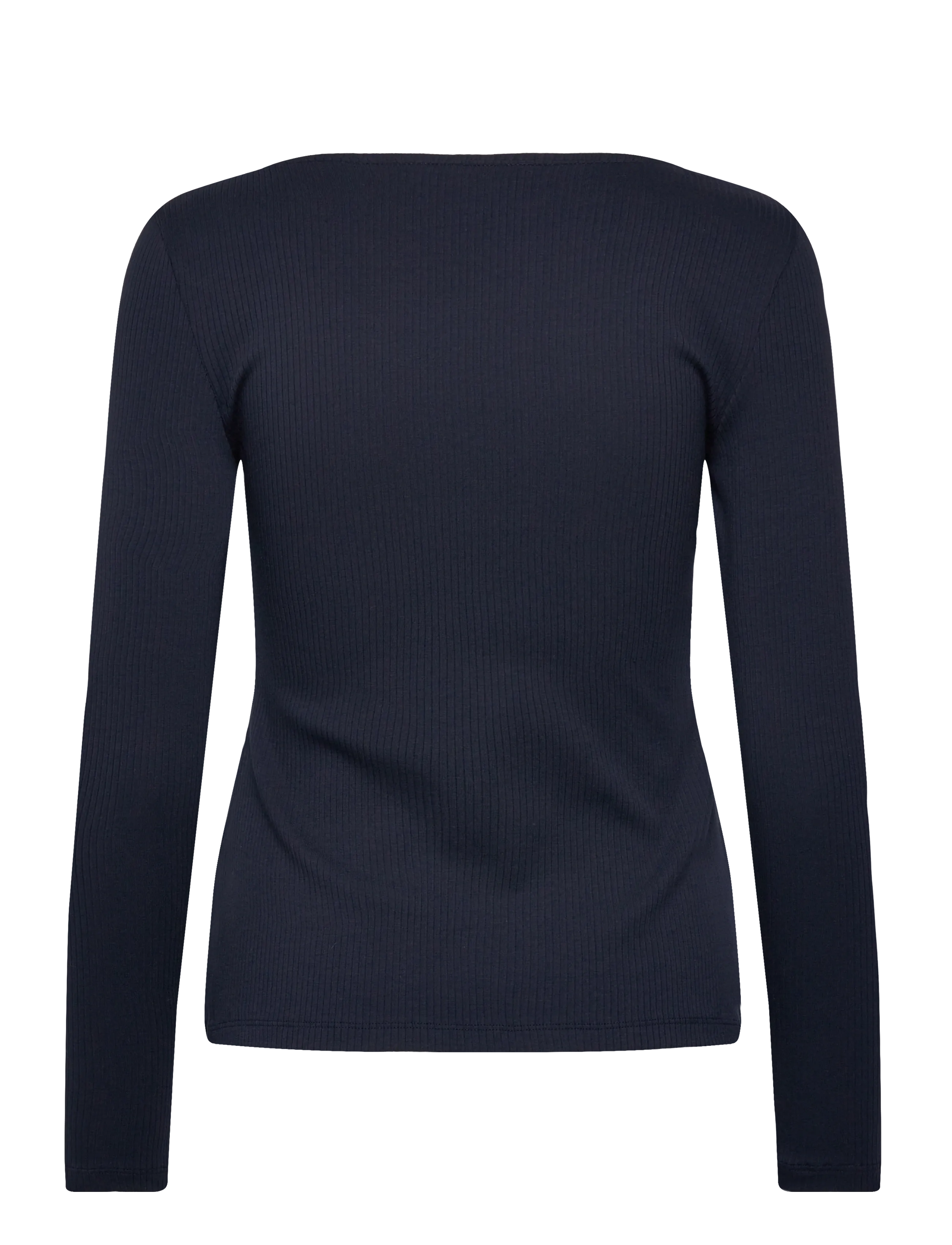 Lauren Ralph Lauren - Rib-Knit Long-Sleeve Scoopneck Tee - langærmede toppe - lauren navy - 2
