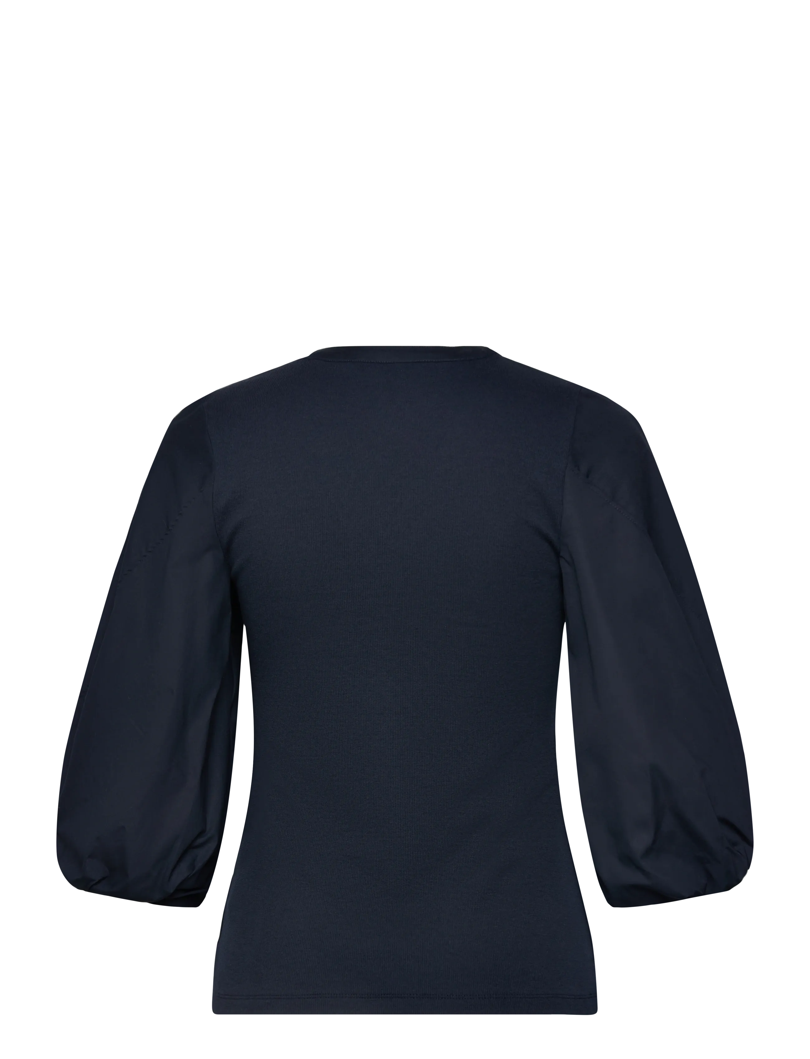 Lauren Ralph Lauren - Rib-Knit Balloon-Sleeve Henley Top - blūzes ar īsām piedurknēm - lauren navy - 1
