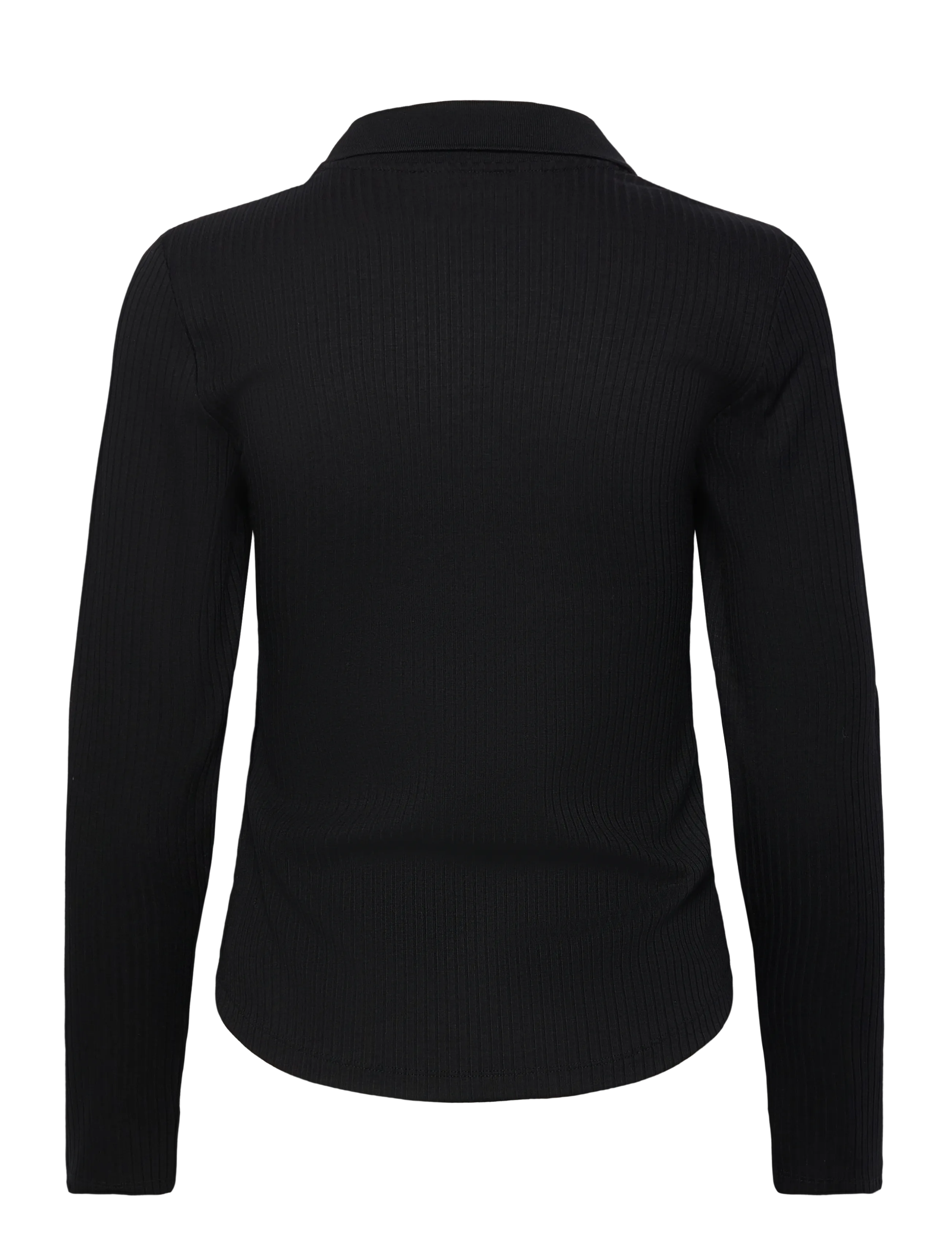 Lauren Ralph Lauren - Rib-Knit Long-Sleeve Polo Top - long-sleeved shirts - black - 1