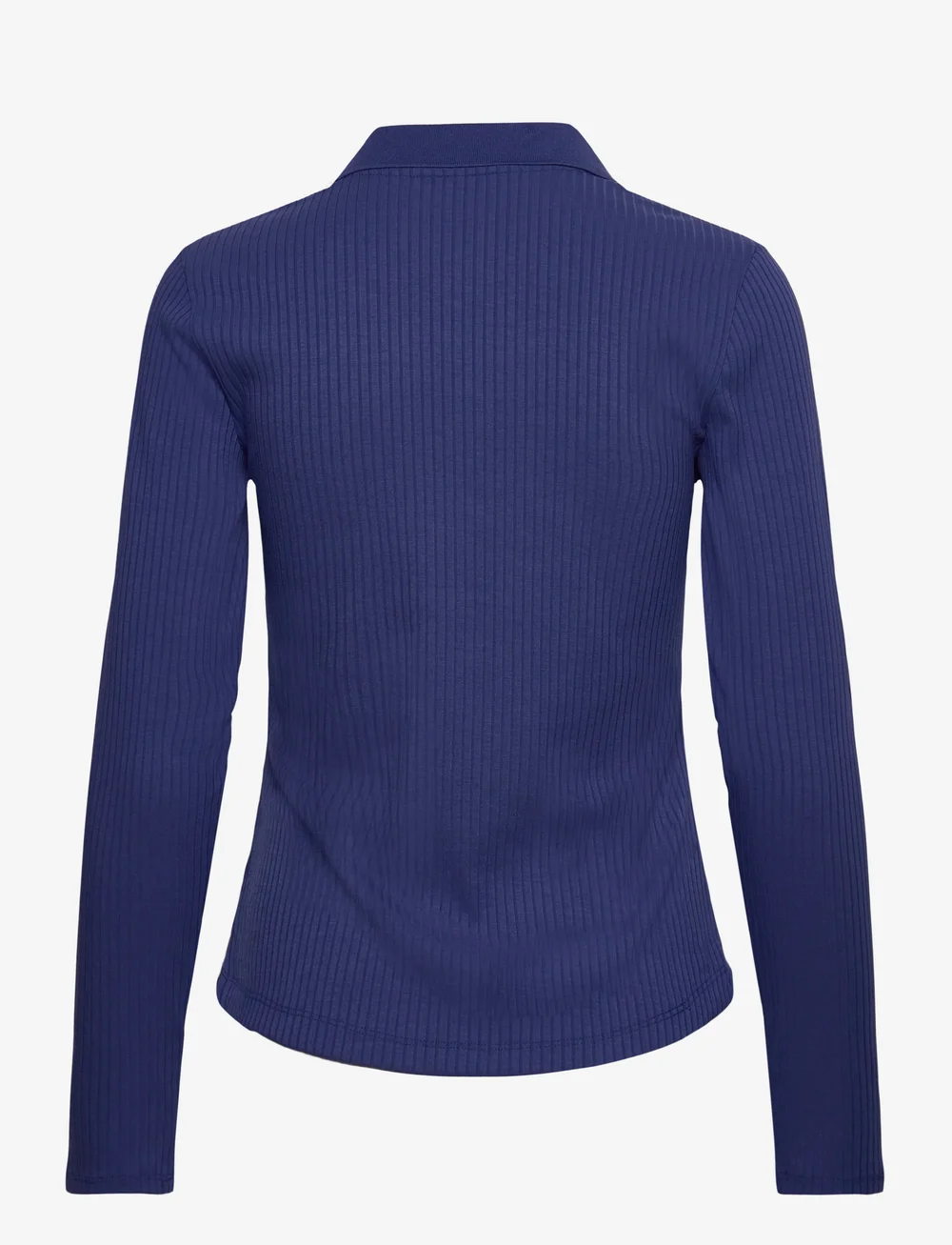 Lauren Ralph Lauren - Rib-Knit Long-Sleeve Polo Top - denimskjorter - charter blue - 1