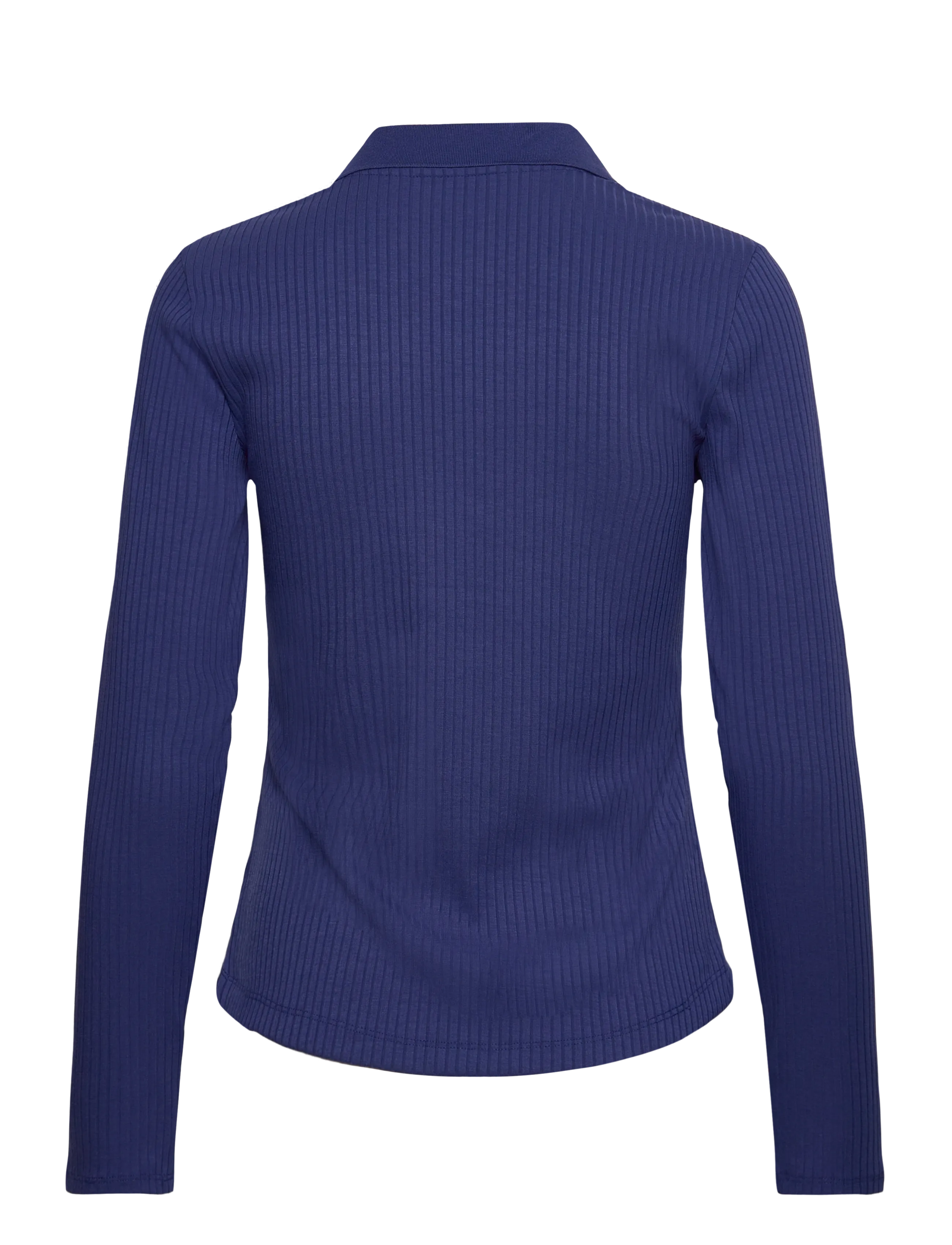 Lauren Ralph Lauren - Rib-Knit Long-Sleeve Polo Top - charter blue - 1
