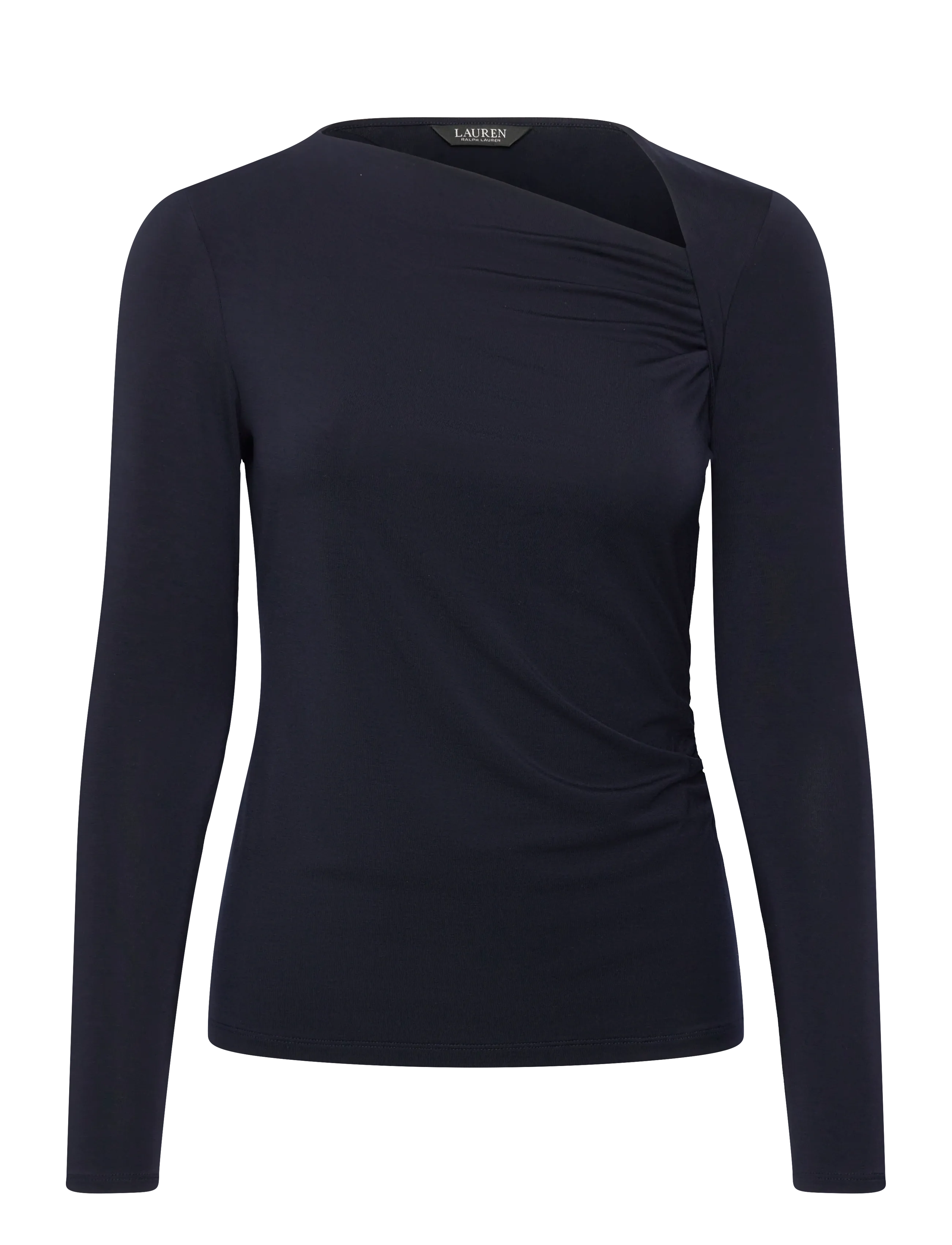 Lauren Ralph Lauren Stretch Jersey Asymmetrical Top - Kleidung - LAUREN NAVY / navy